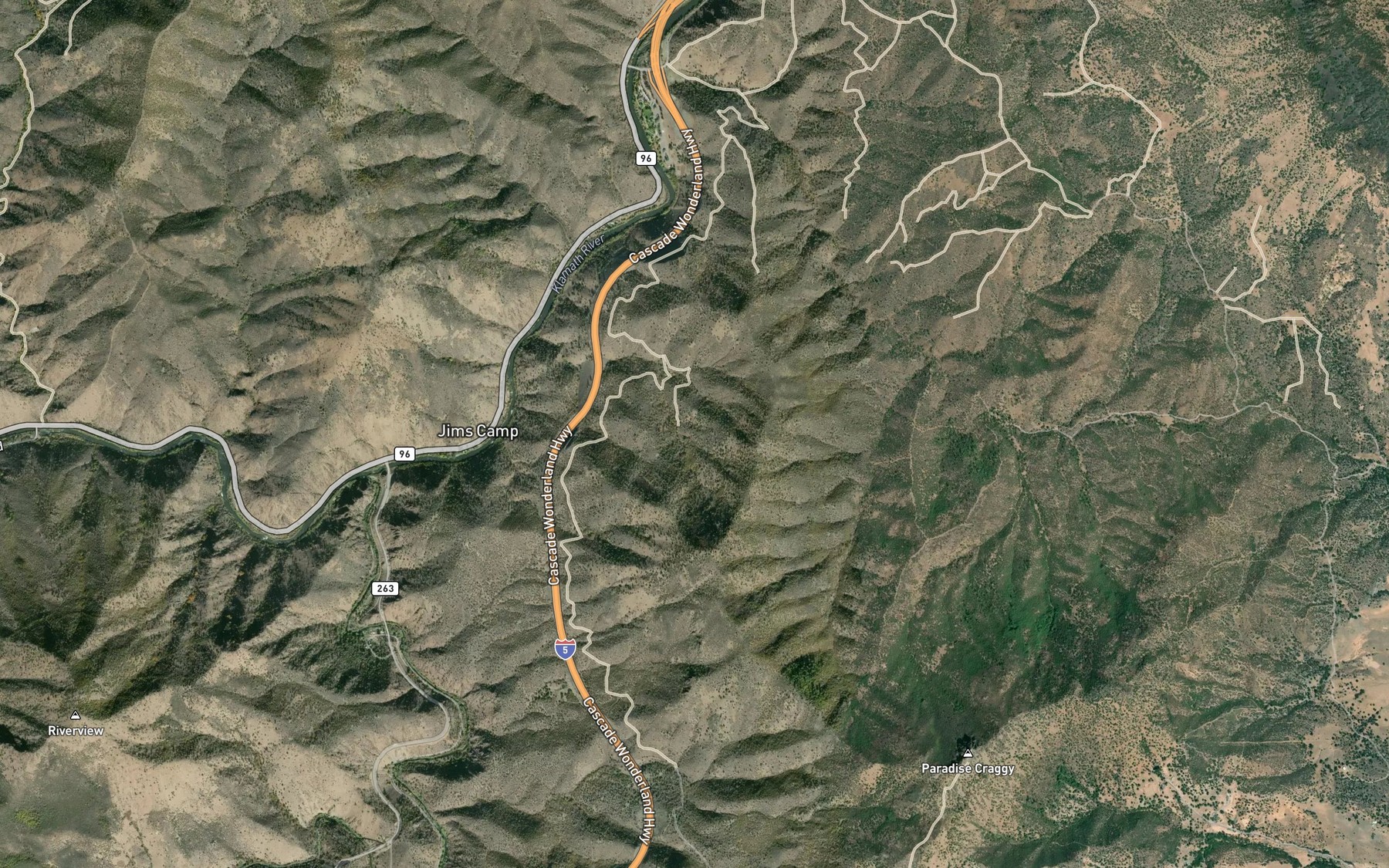 Satellite map of the Maple Spring