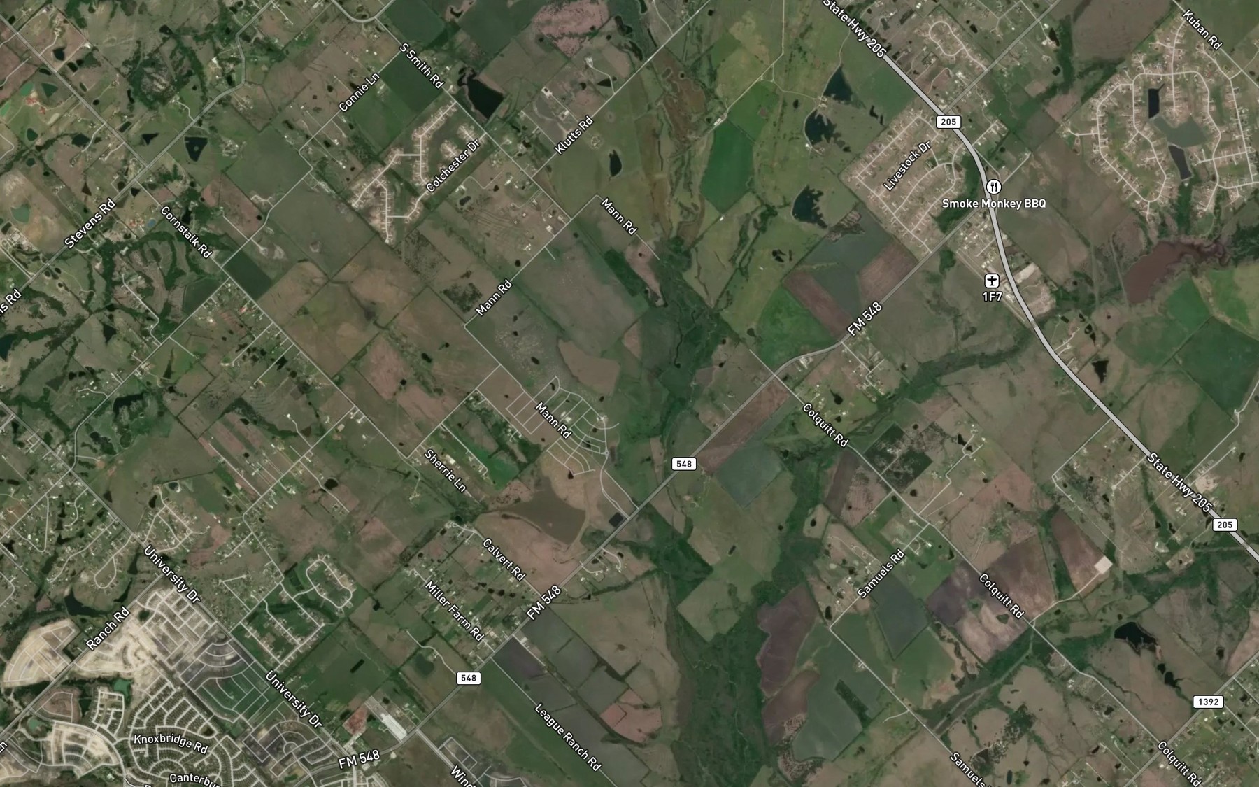 Satellite map of the Soil Conservation Service Site 15 Reservoir