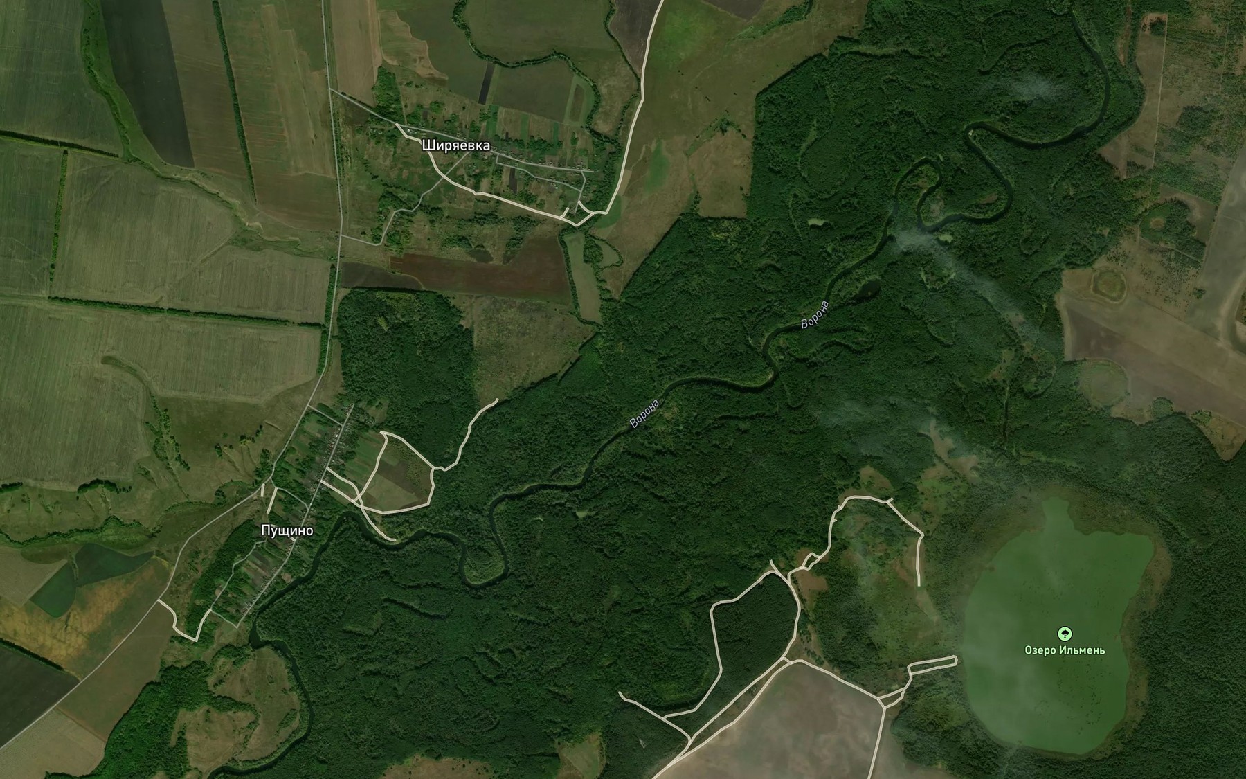 Satellite map of the Mokraya Panda