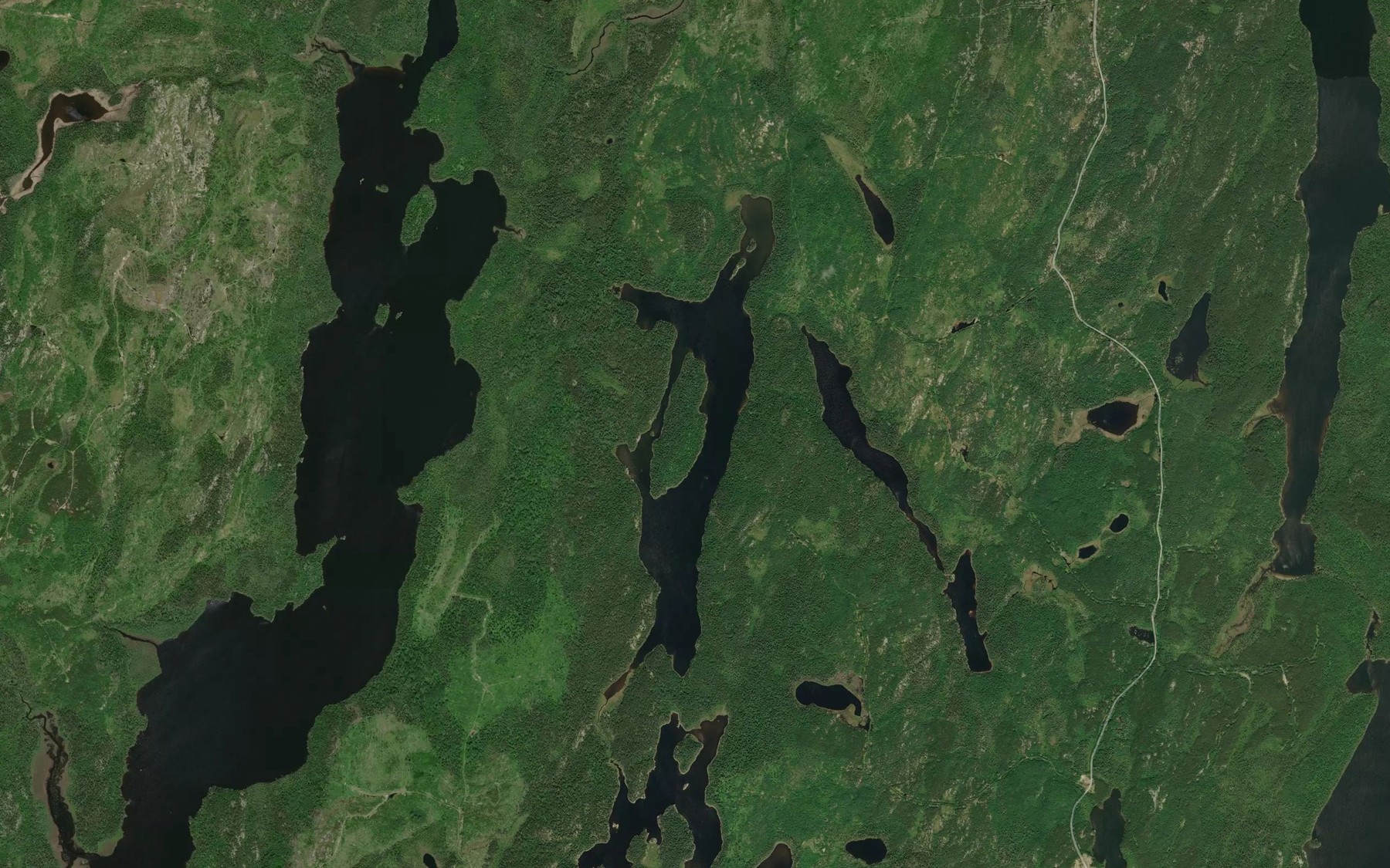 Satellite map of the McCracken Lake