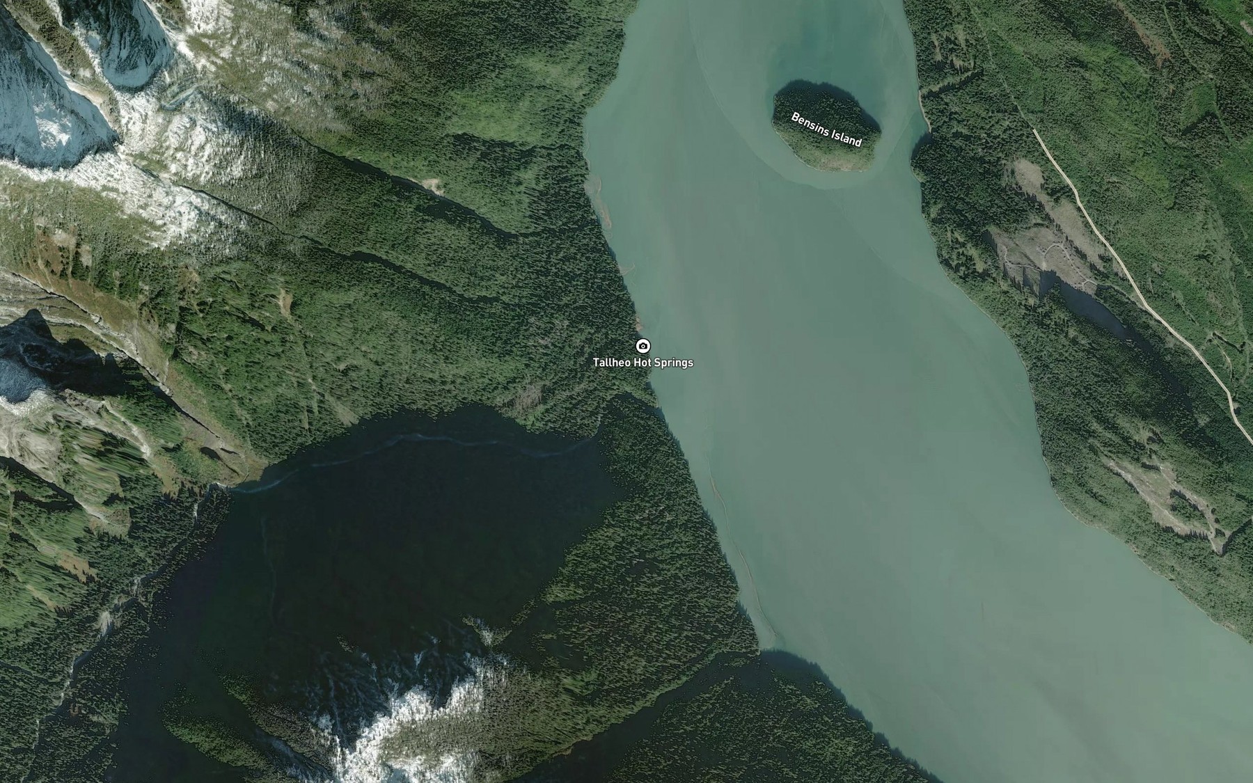 Satellite map of the Hot Springs Creek