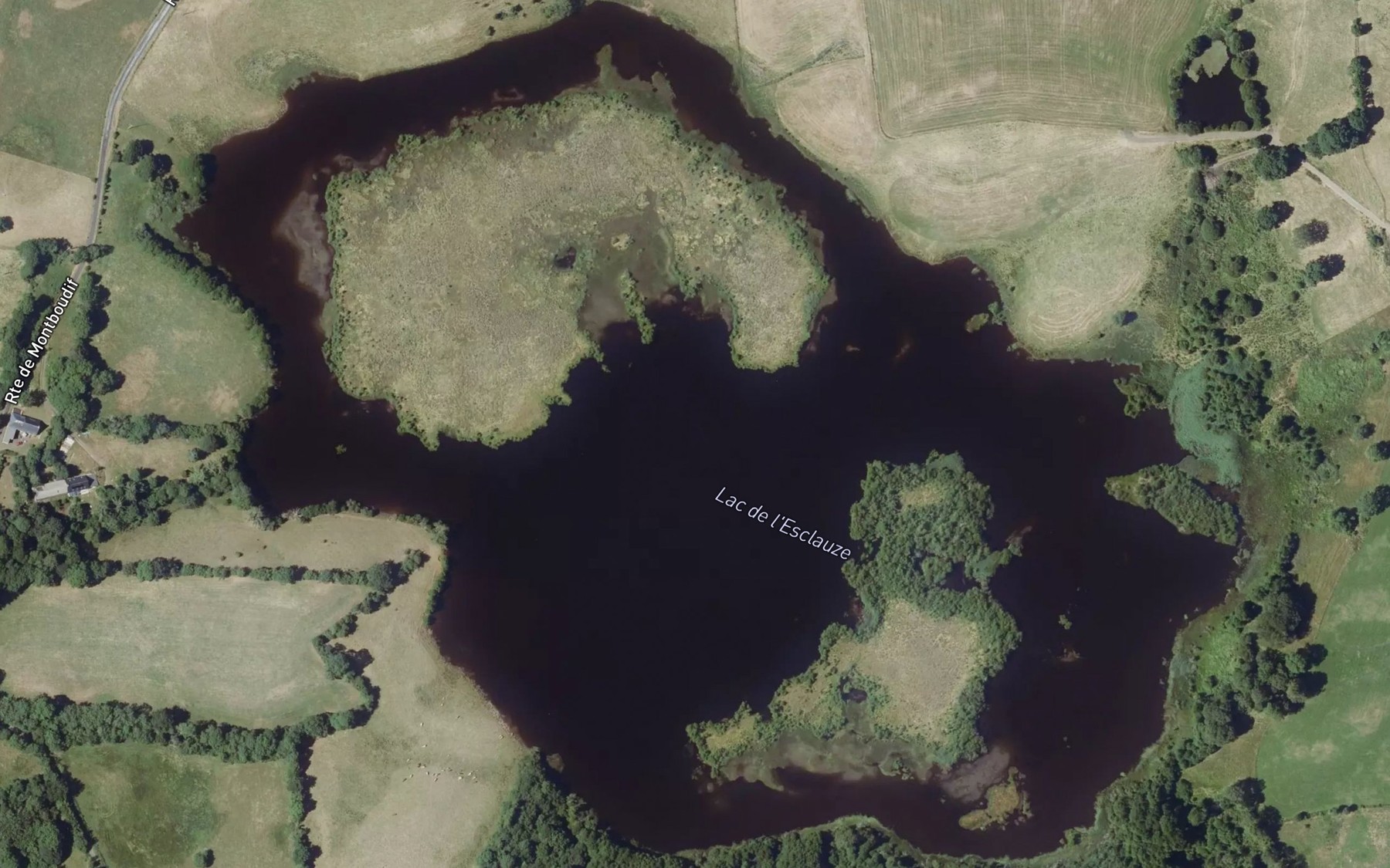 Satellite map of the Lac des Esclauzes