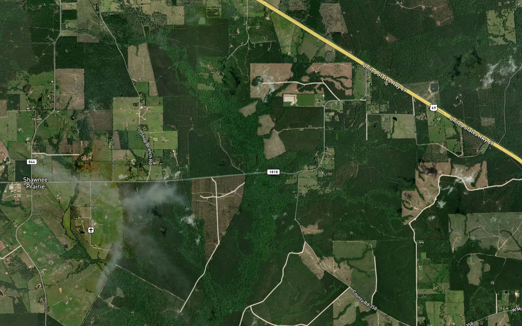 Satellite map of the Dry Creek