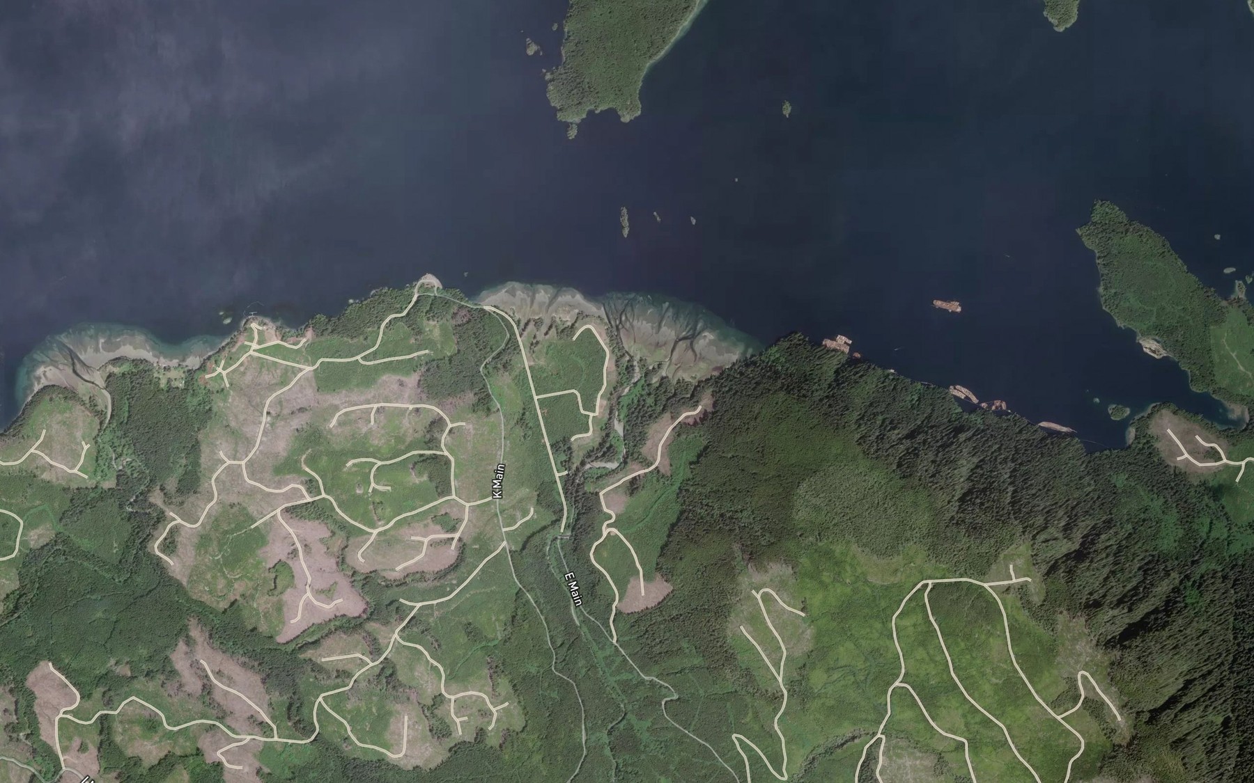 Satellite map of the Klootchlimmis Creek
