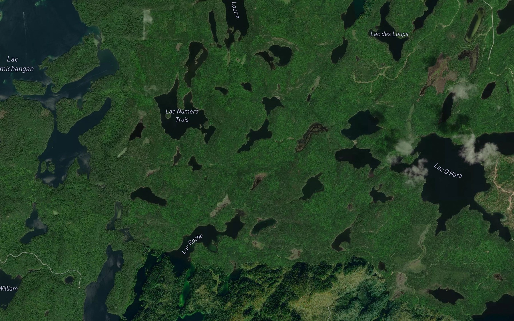 Satellite map of the Baie de Roches