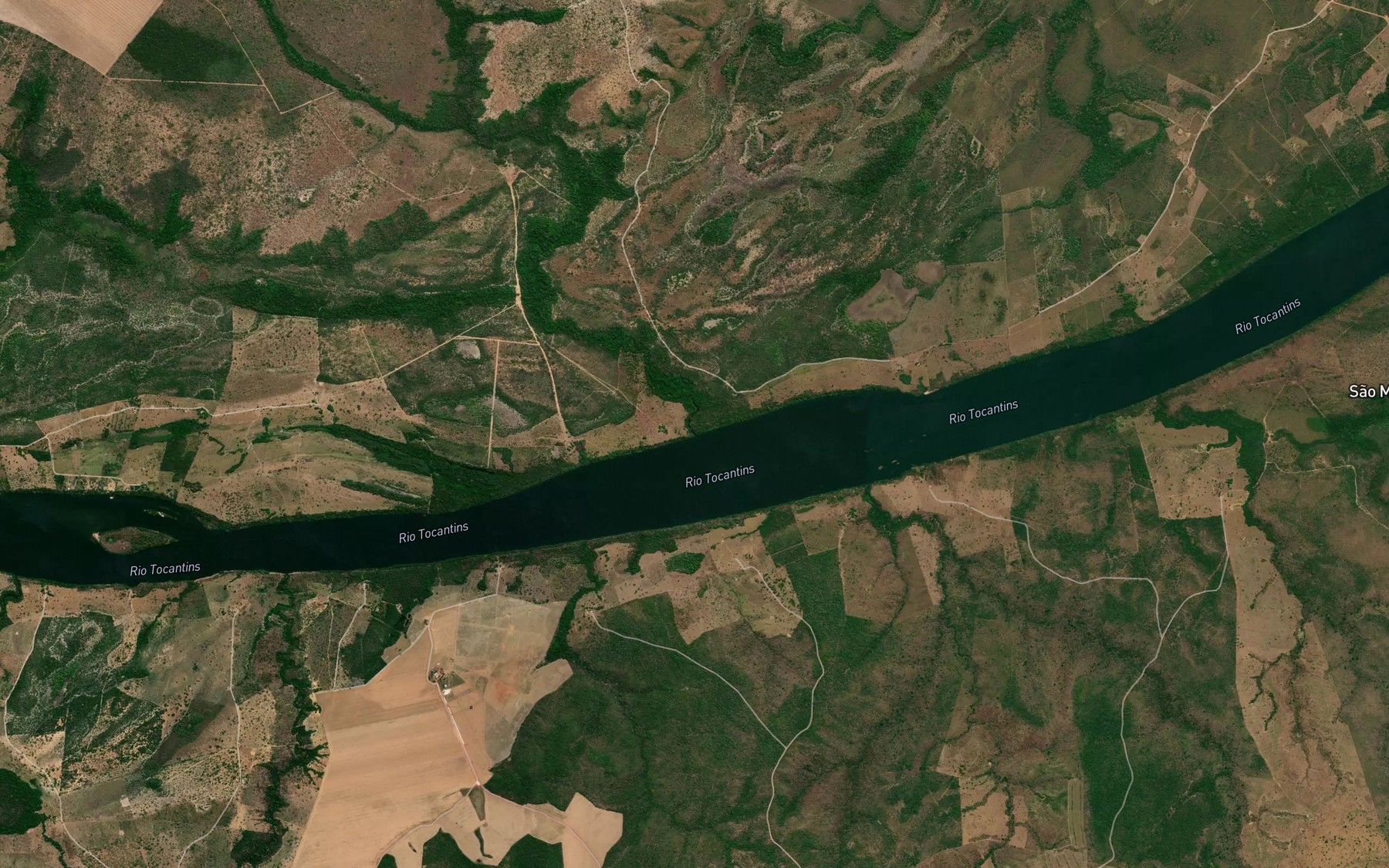 Satellite map of the Ribeirao Cunha