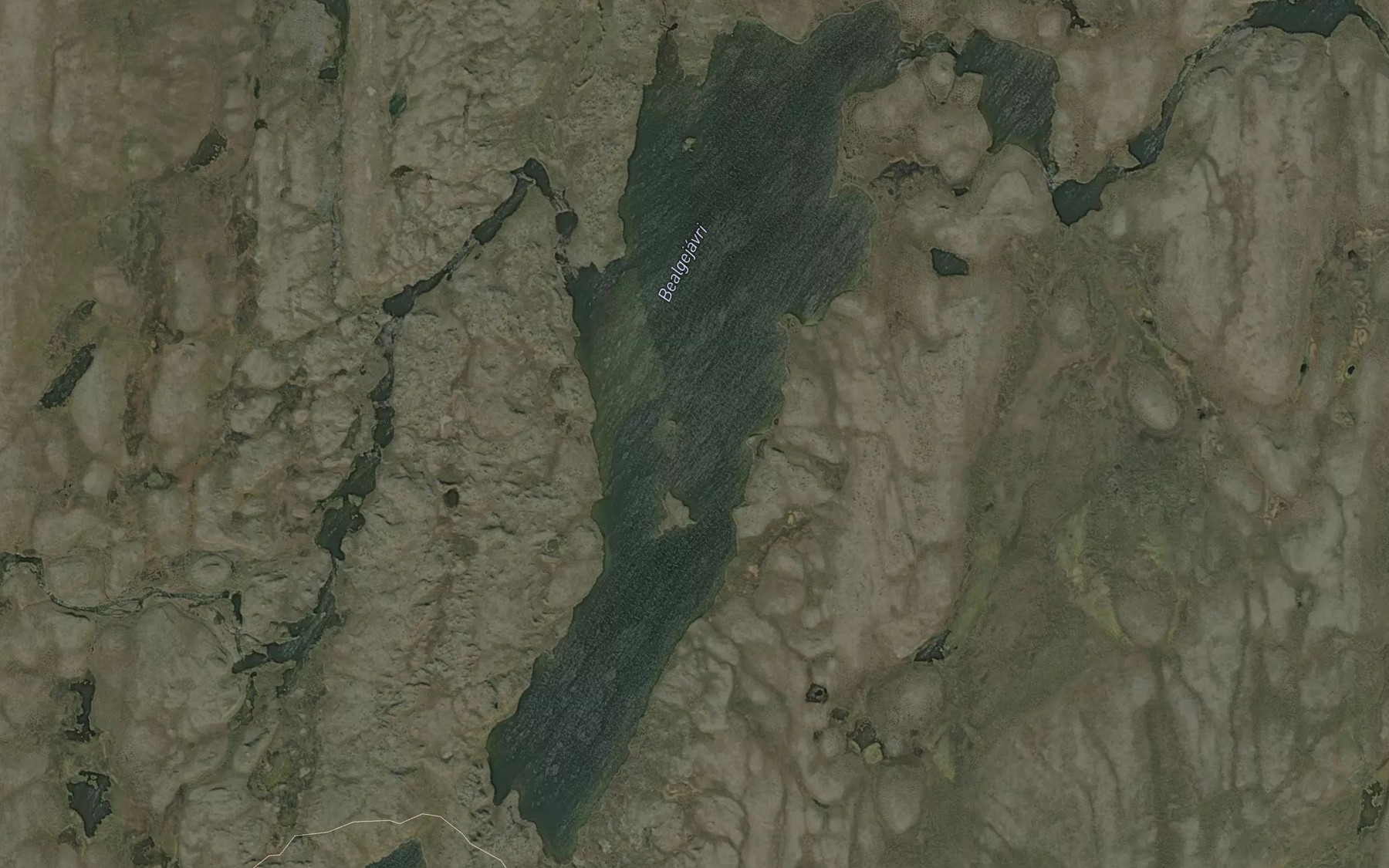 Satellite map of the Baelgejavri