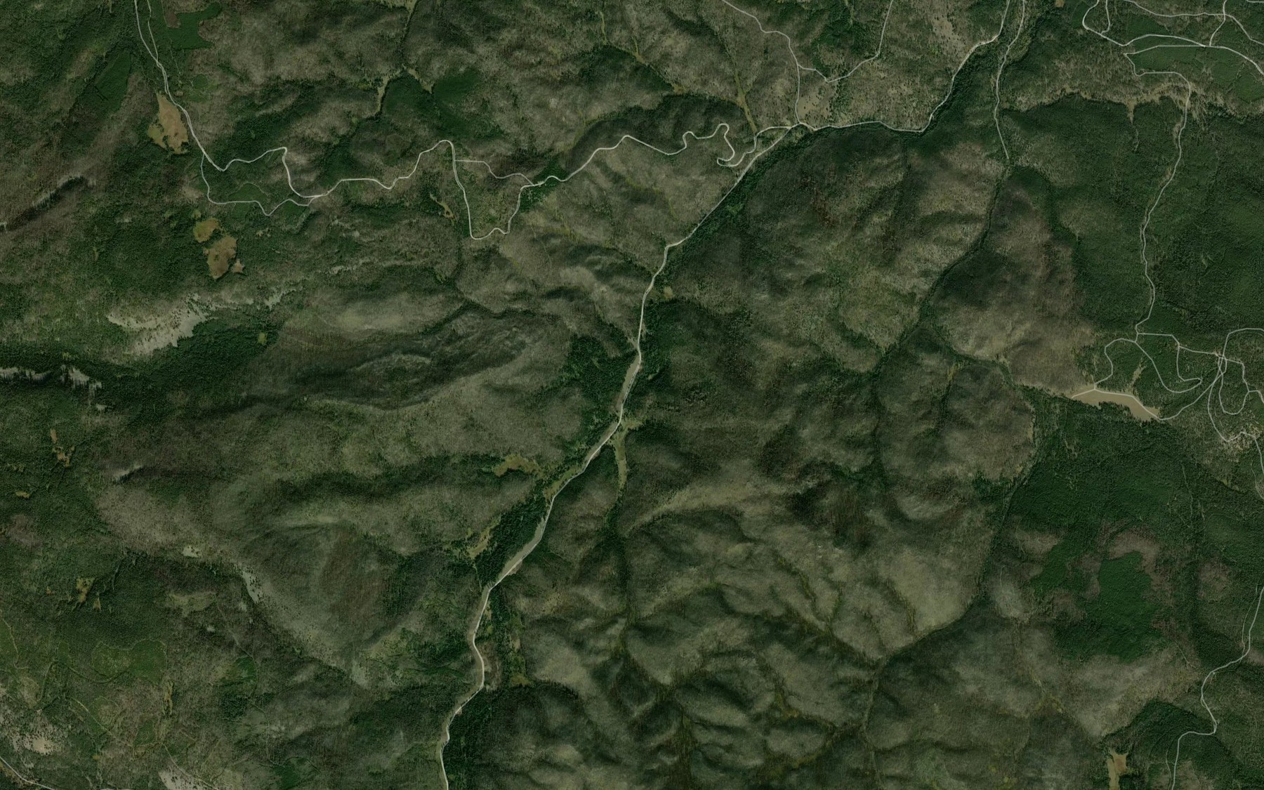 Satellite map of the Webfoot Creek