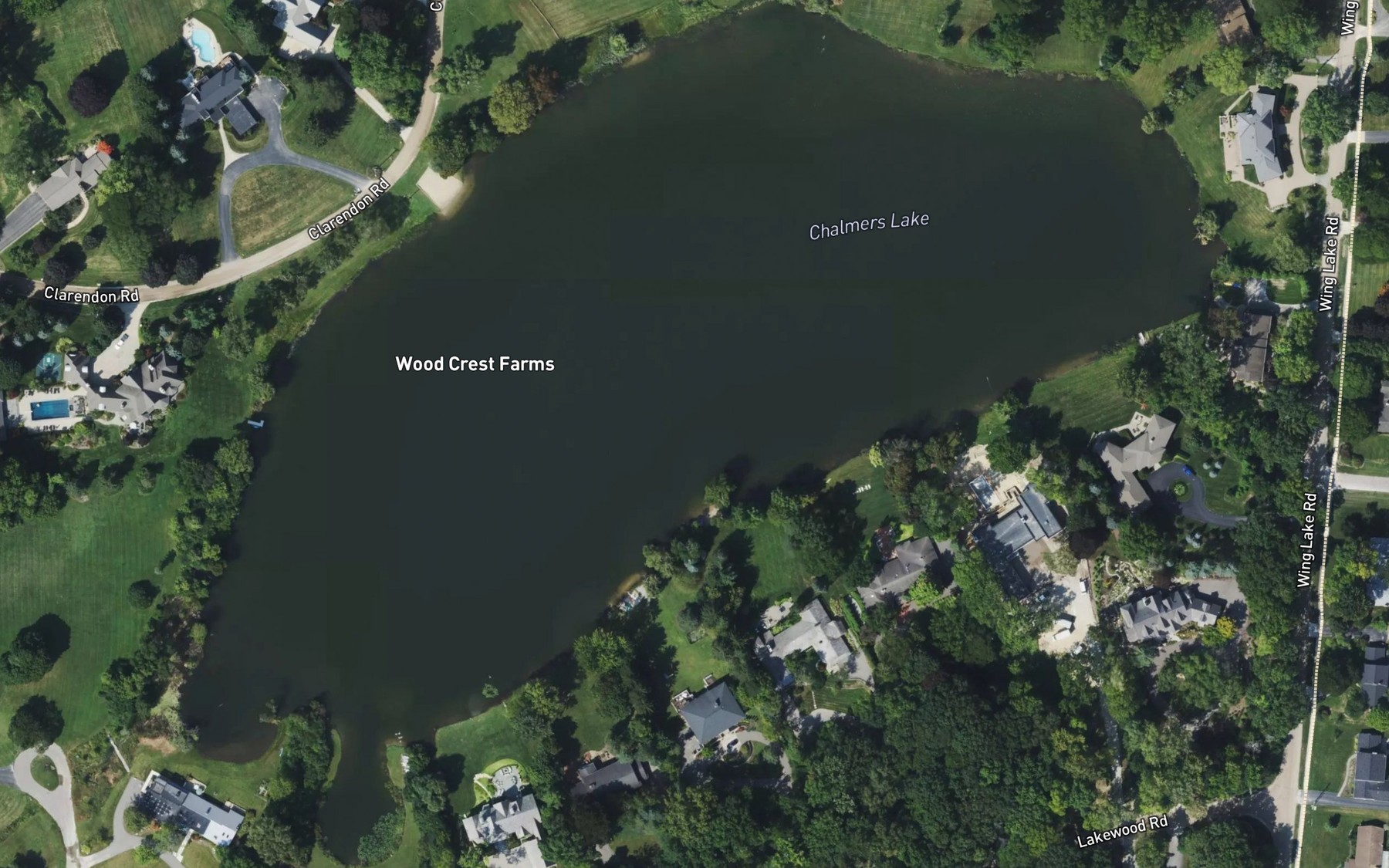 Satellite map of the Chalmers Lake