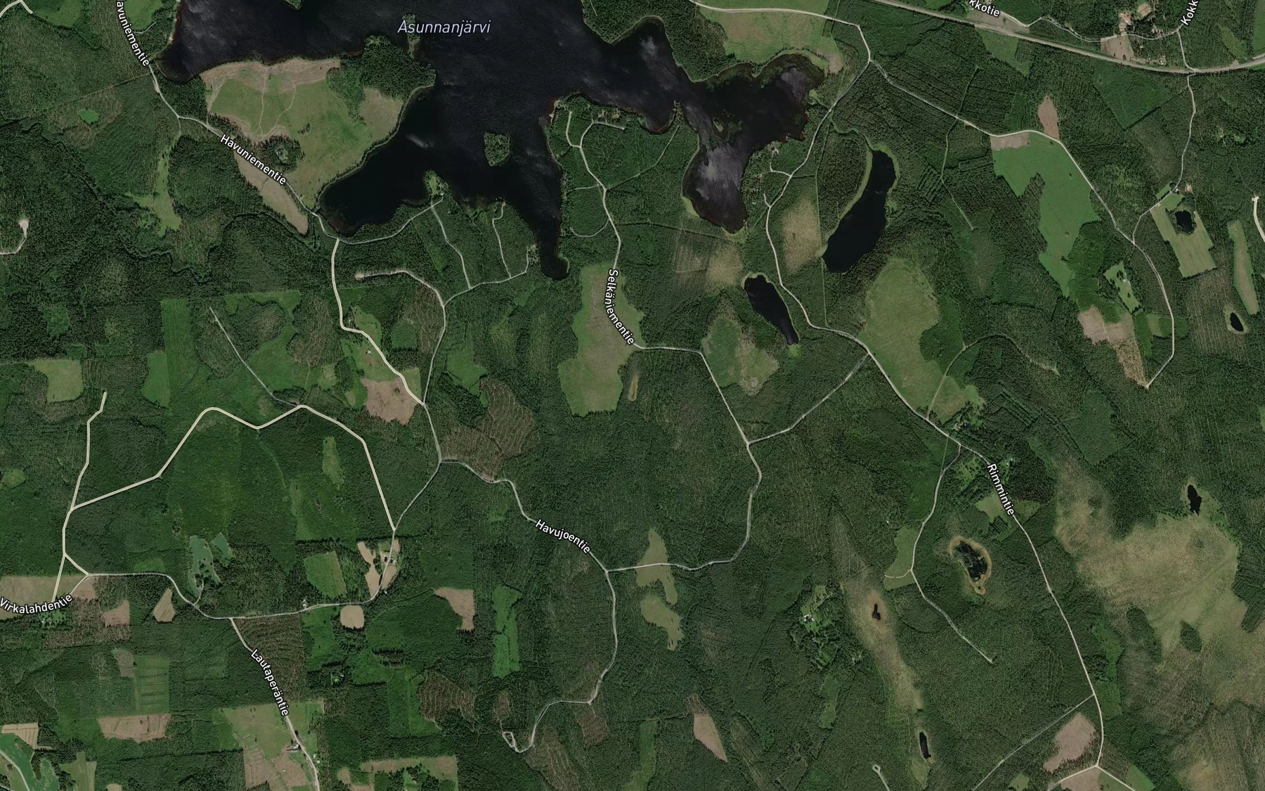Satellite map of the Seivaslampi