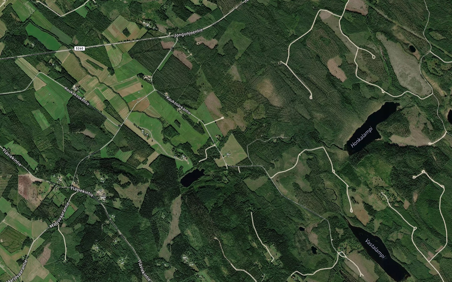 Satellite map of the Koukokoski