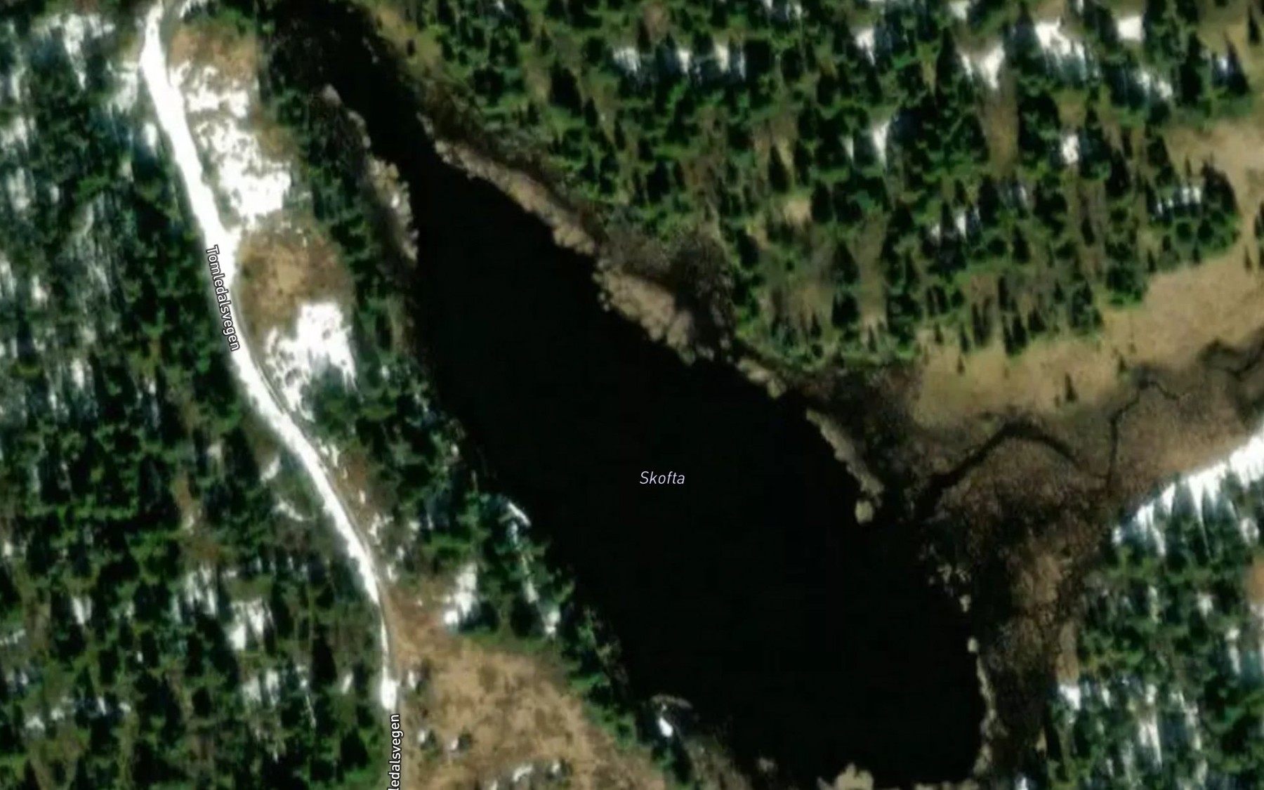 Satellite map of the Skjefta