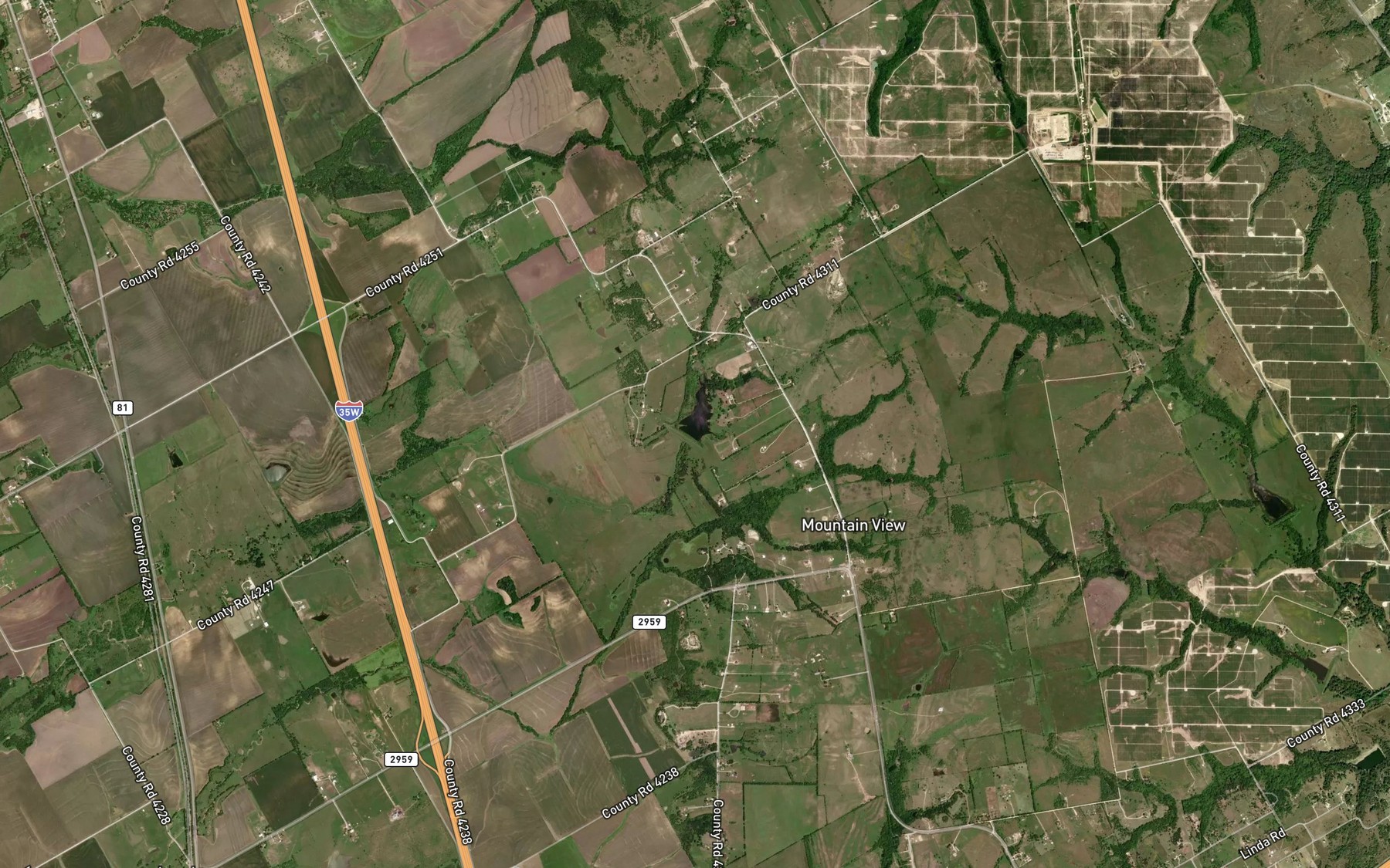 Satellite map of the Soil Conservation Service Site 17 Reservoir