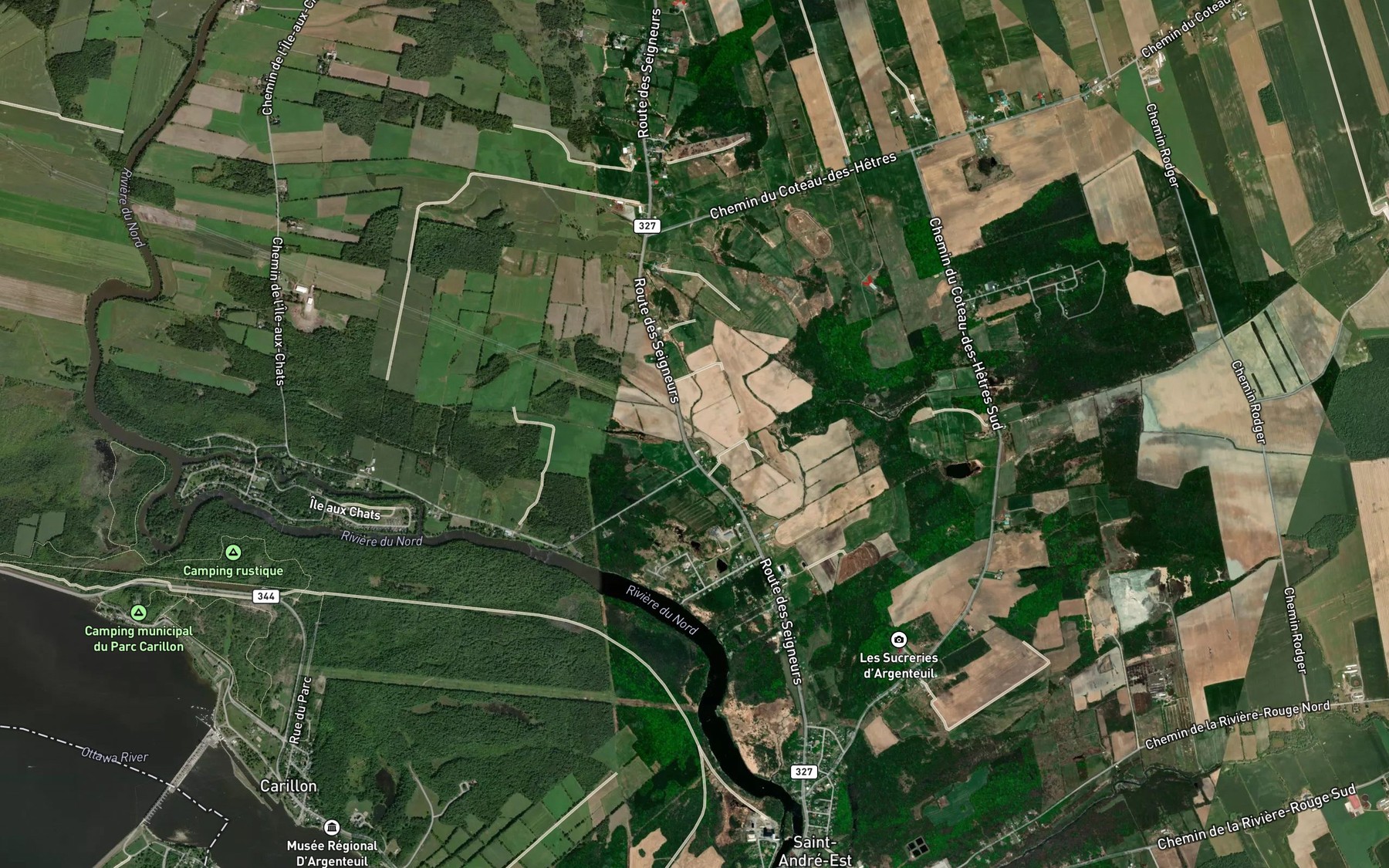Satellite map of the Ruisseau Bradley-Saint-Jacques