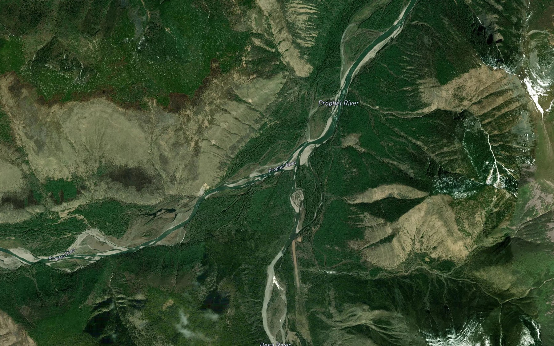 Satellite map of the Besa River