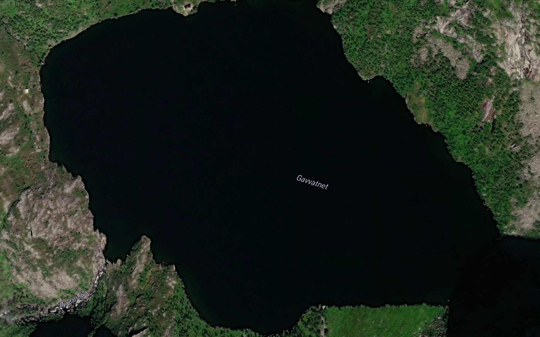 Satellite map of the Gavvatnet