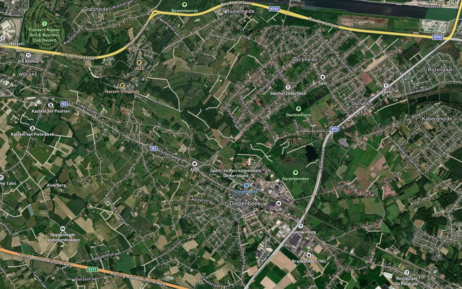 Satellite map of the Plompaartbeek