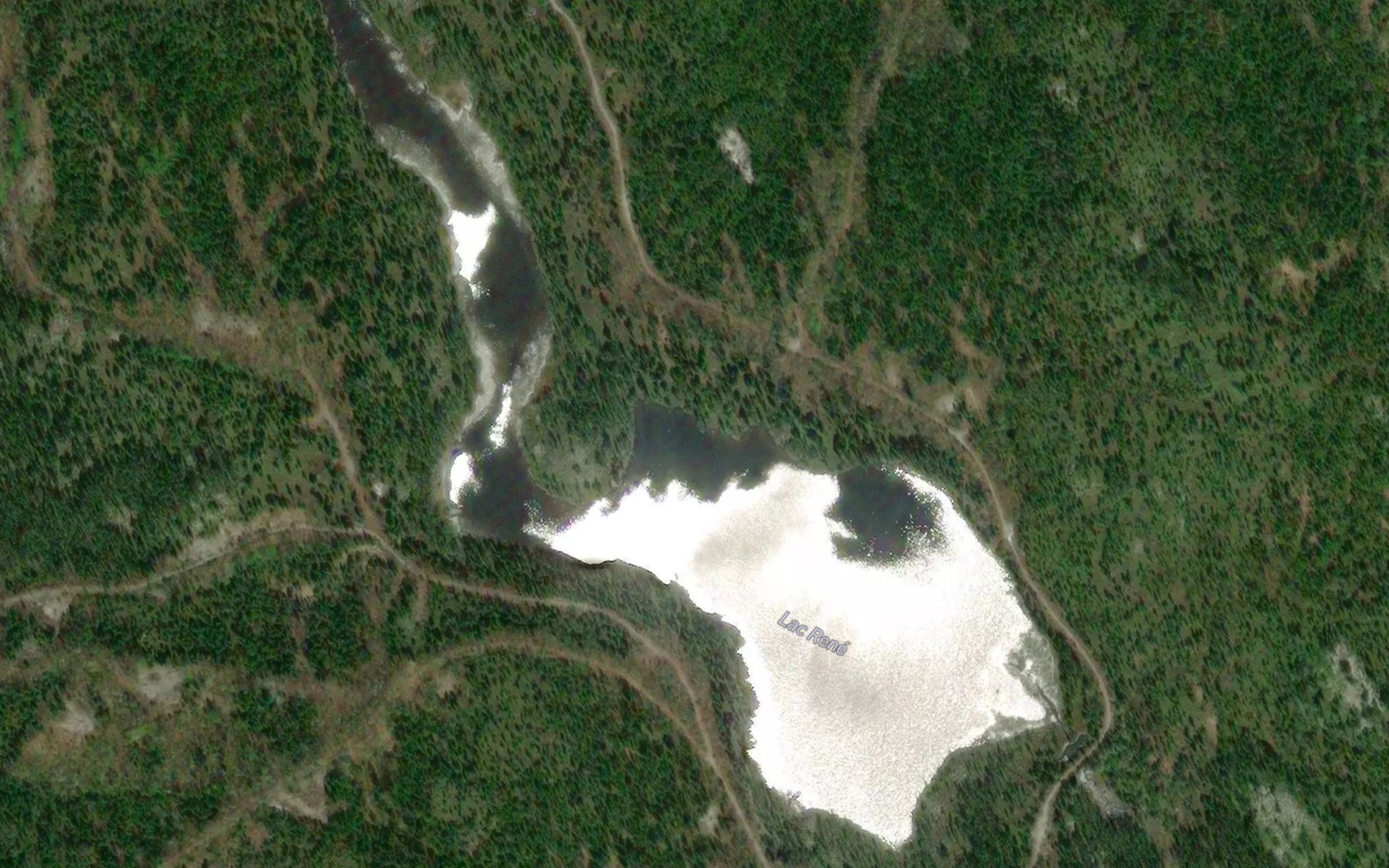Satellite map of the Lac Rene