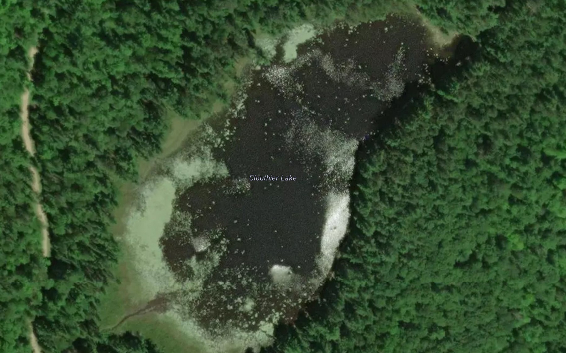 Satellite map of the Clouthier Lake