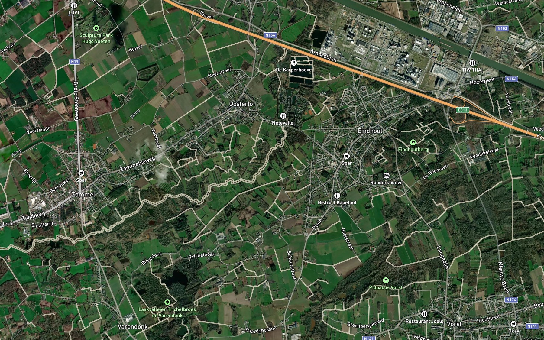 Satellite map of the Tikkelbeek