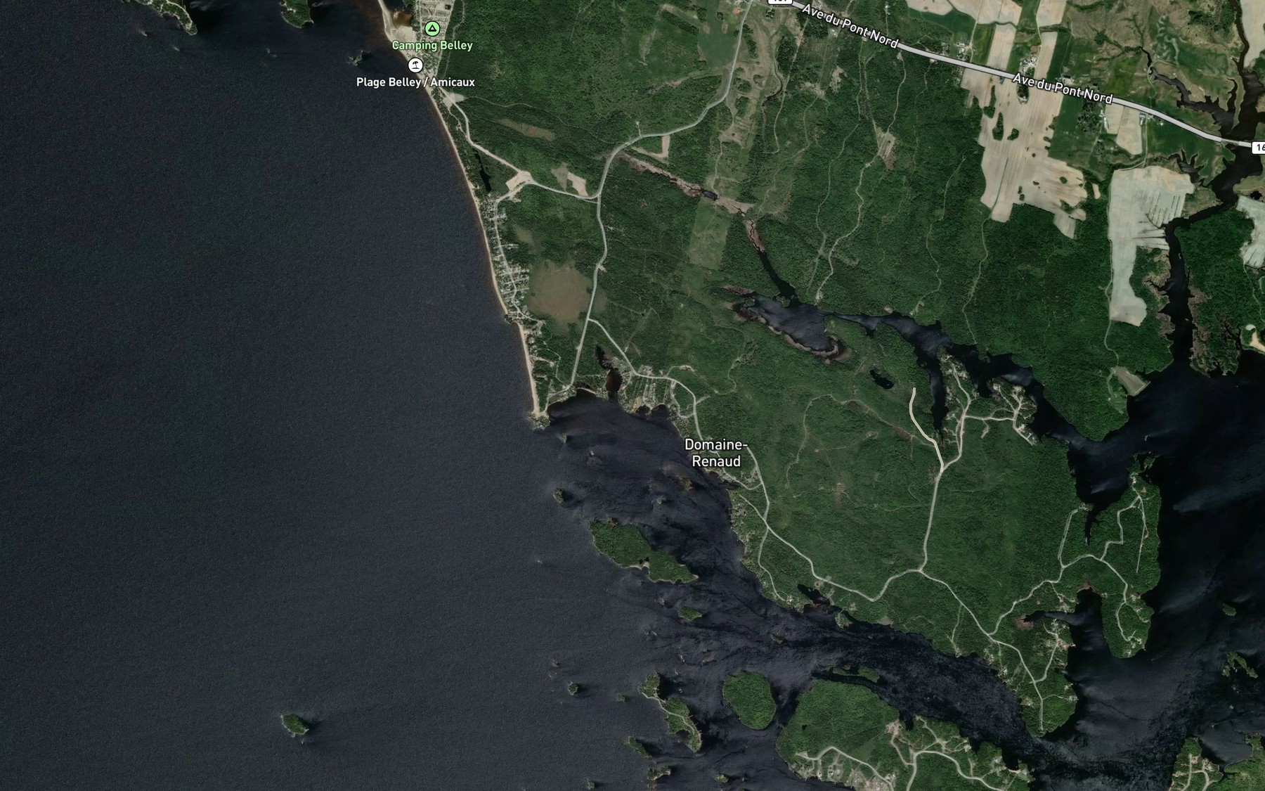 Satellite map of the Baie Truchon