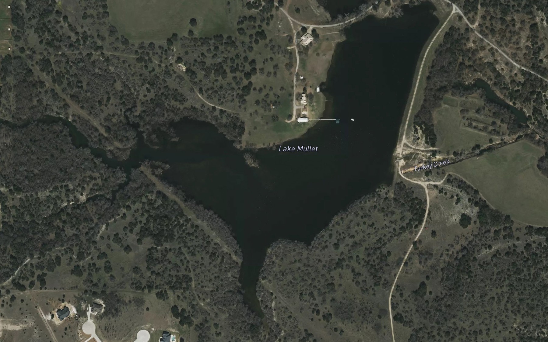 Satellite map of the Lake Mullet