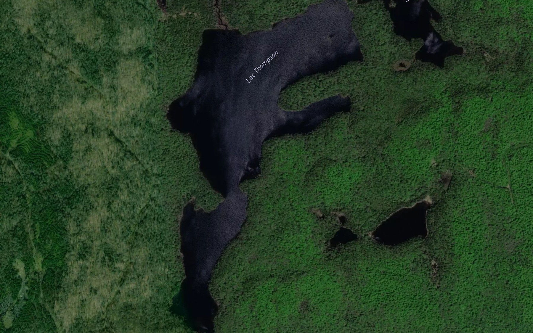 Satellite map of the Lac Thompson