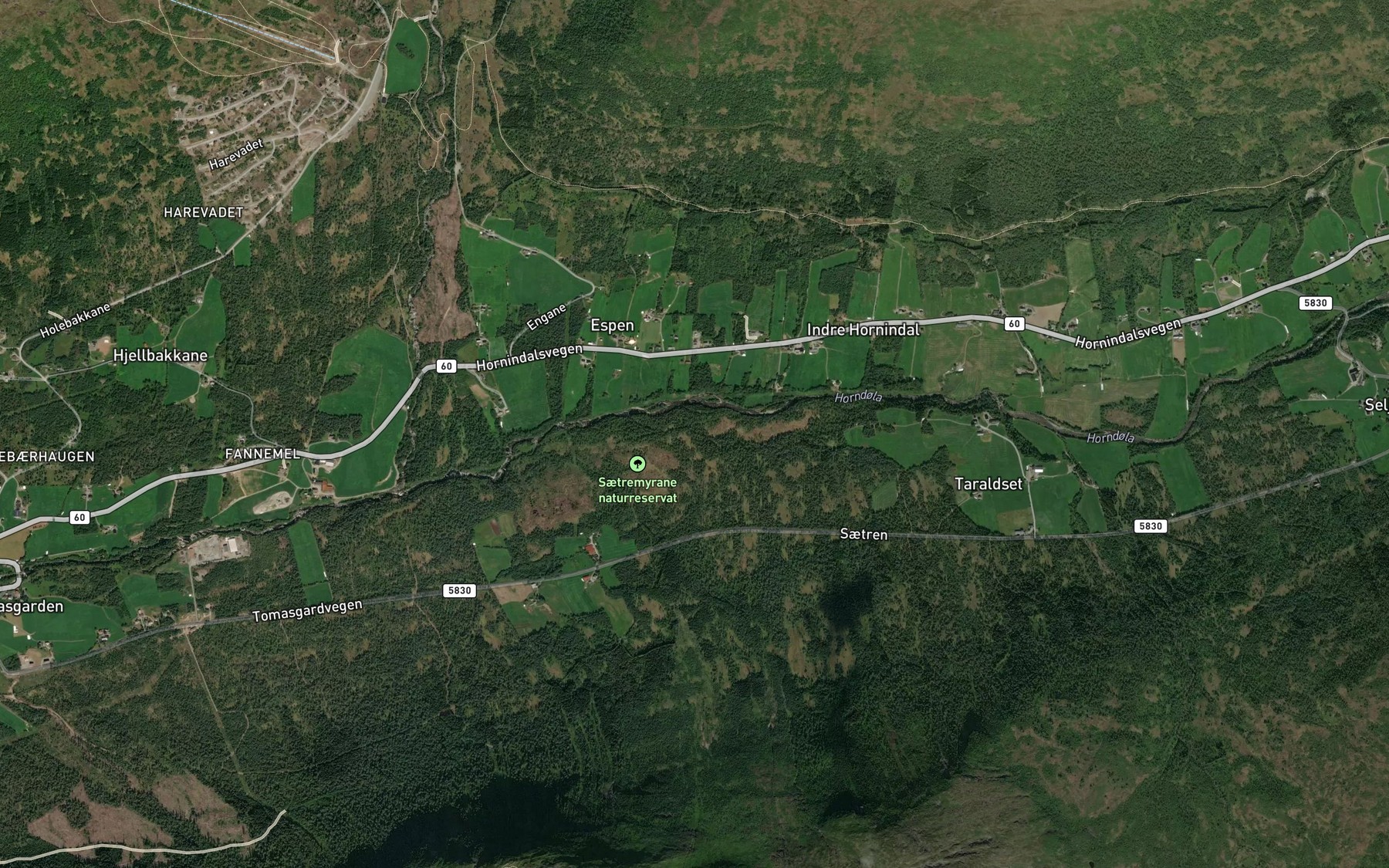 Satellite map of the Havrevadgrova