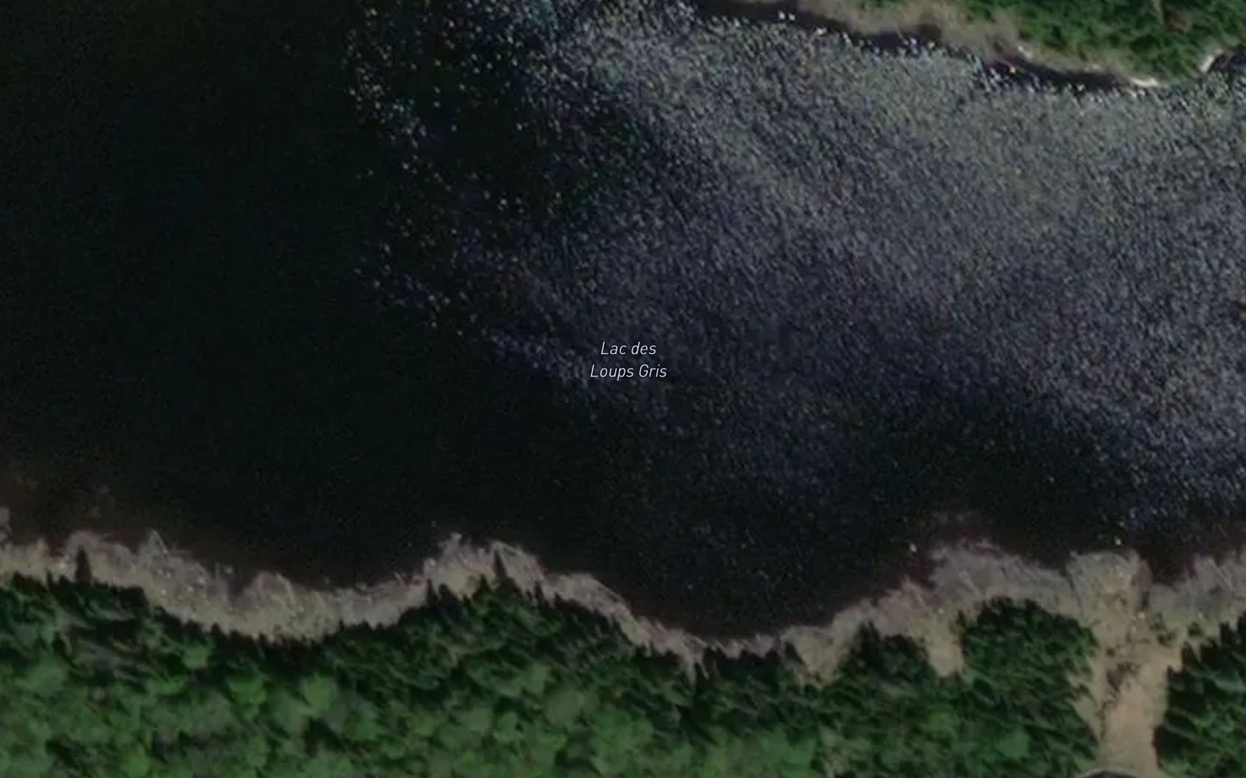 Satellite map of the Lac des Loups Gris