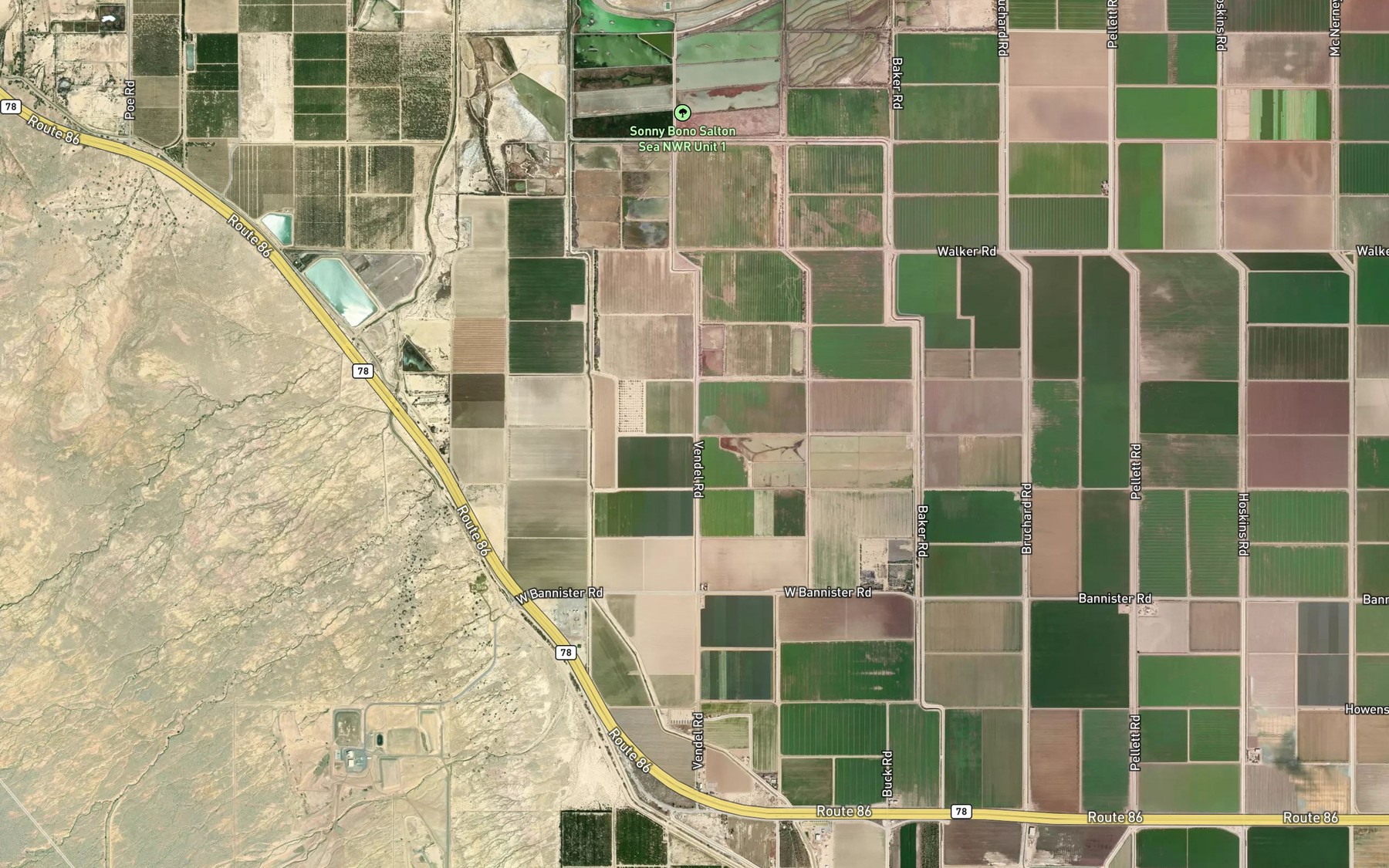 Satellite map of the Trifolium Fifteen Drain
