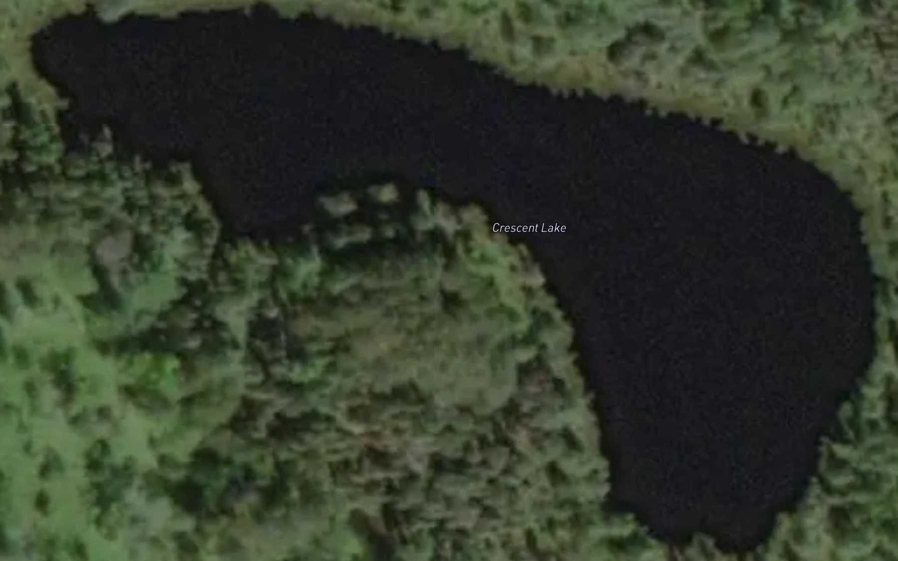 Satellite map of the Crescent Lake