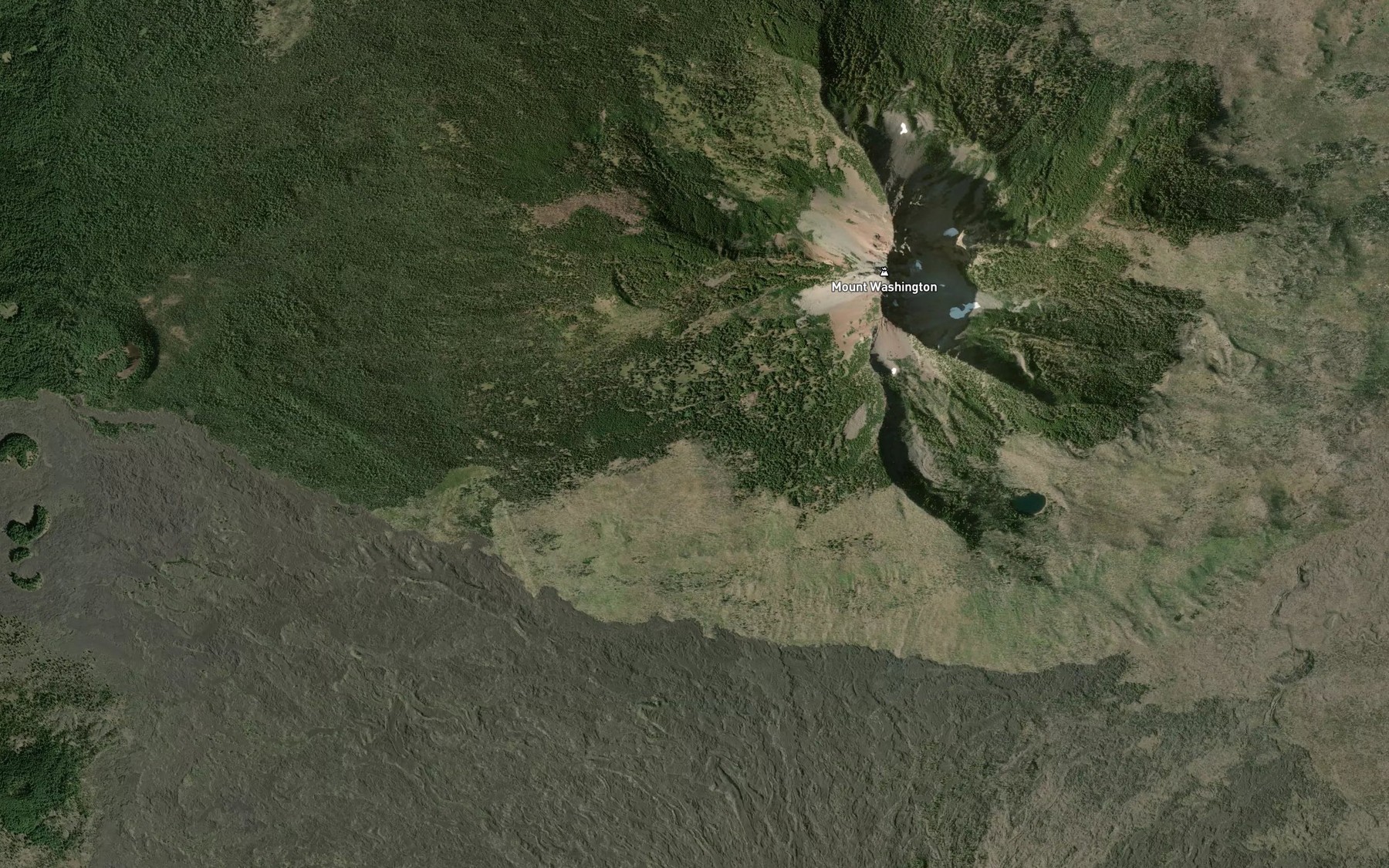 Satellite map of the Washington Ponds