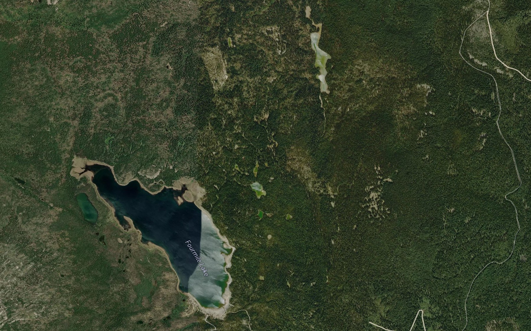 Satellite map of the Lilly Pond