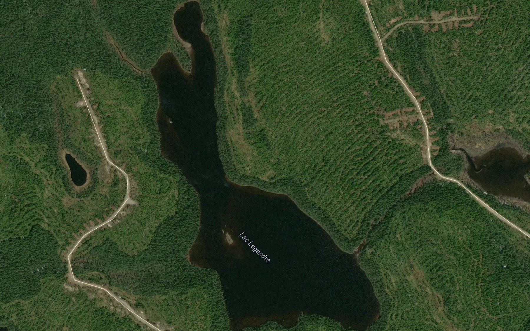 Satellite map of the Lac Legendre