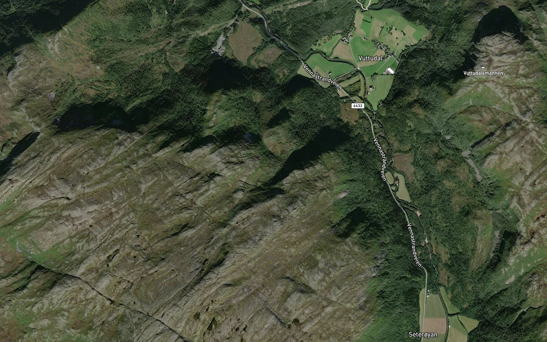 Satellite map of the Olibekken