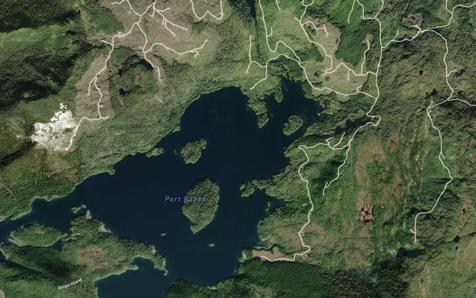 Satellite map of the Port Bazan