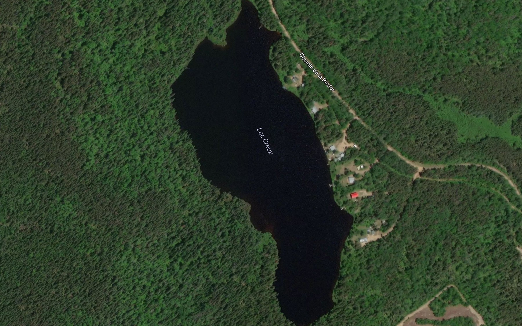 Satellite map of the Lac Creux