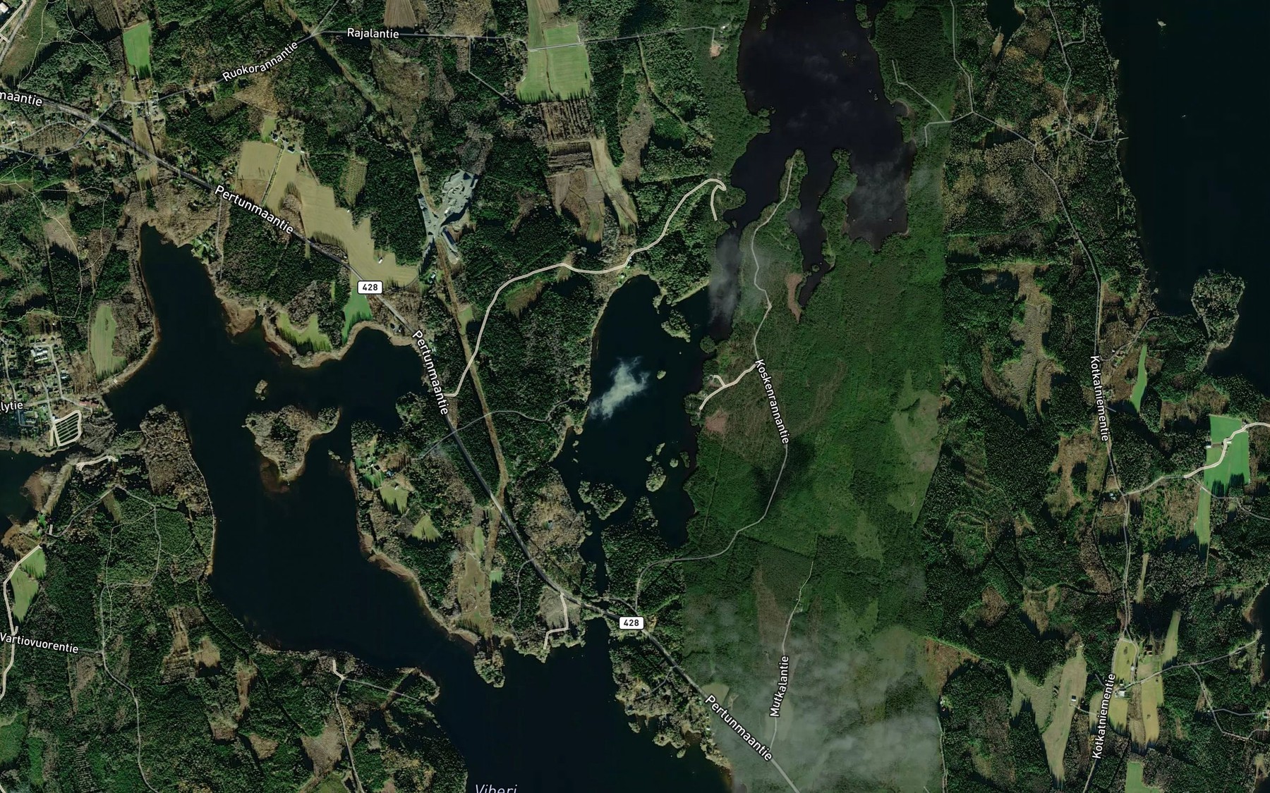 Satellite map of the Rakkolanselka