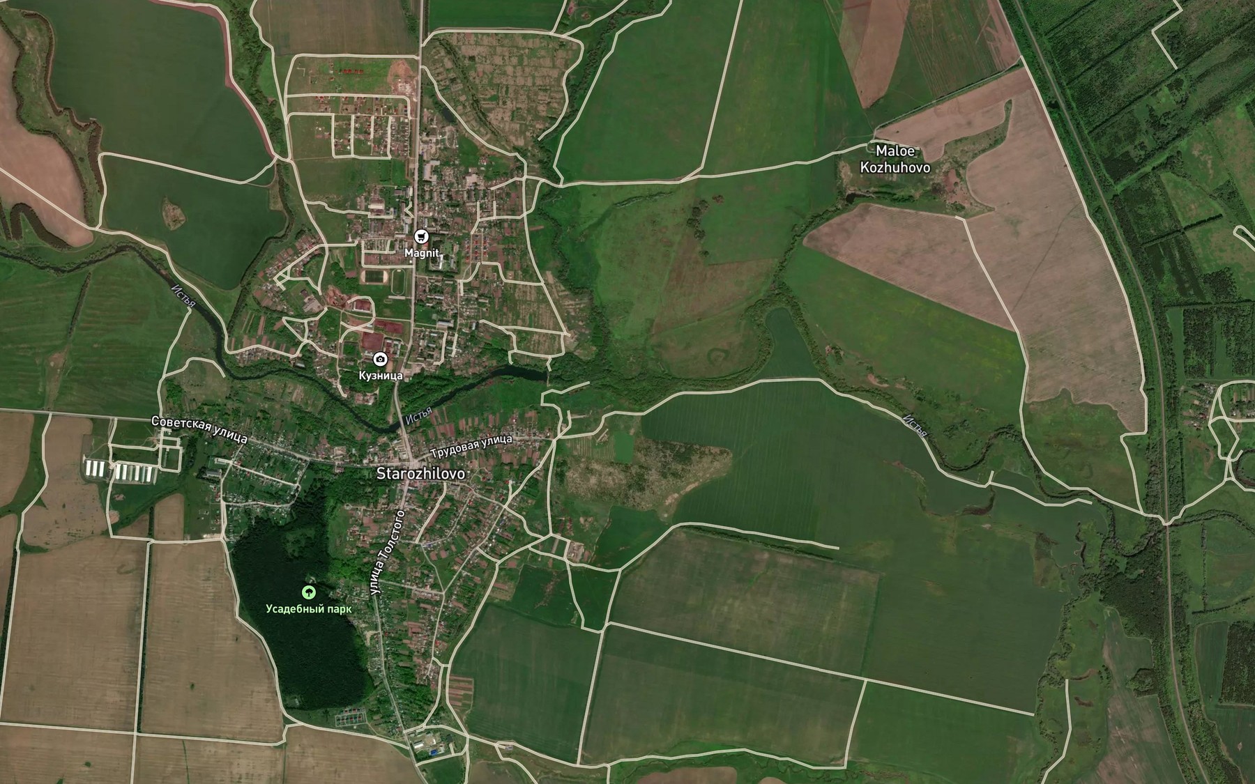 Satellite map of the Noveshka