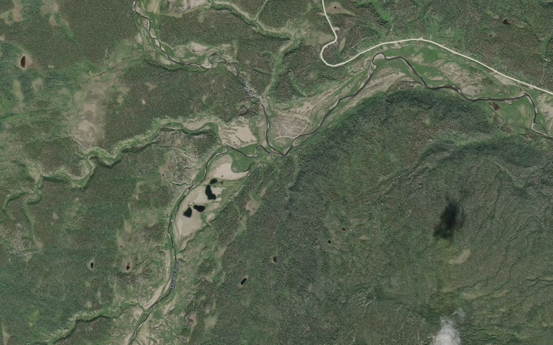 Satellite map of the Jellicoe Creek