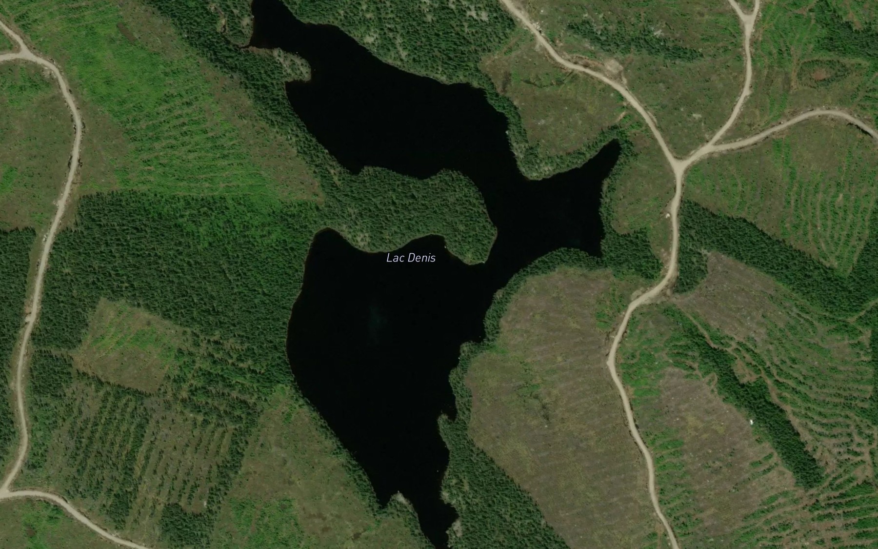 Satellite map of the Lac Denis