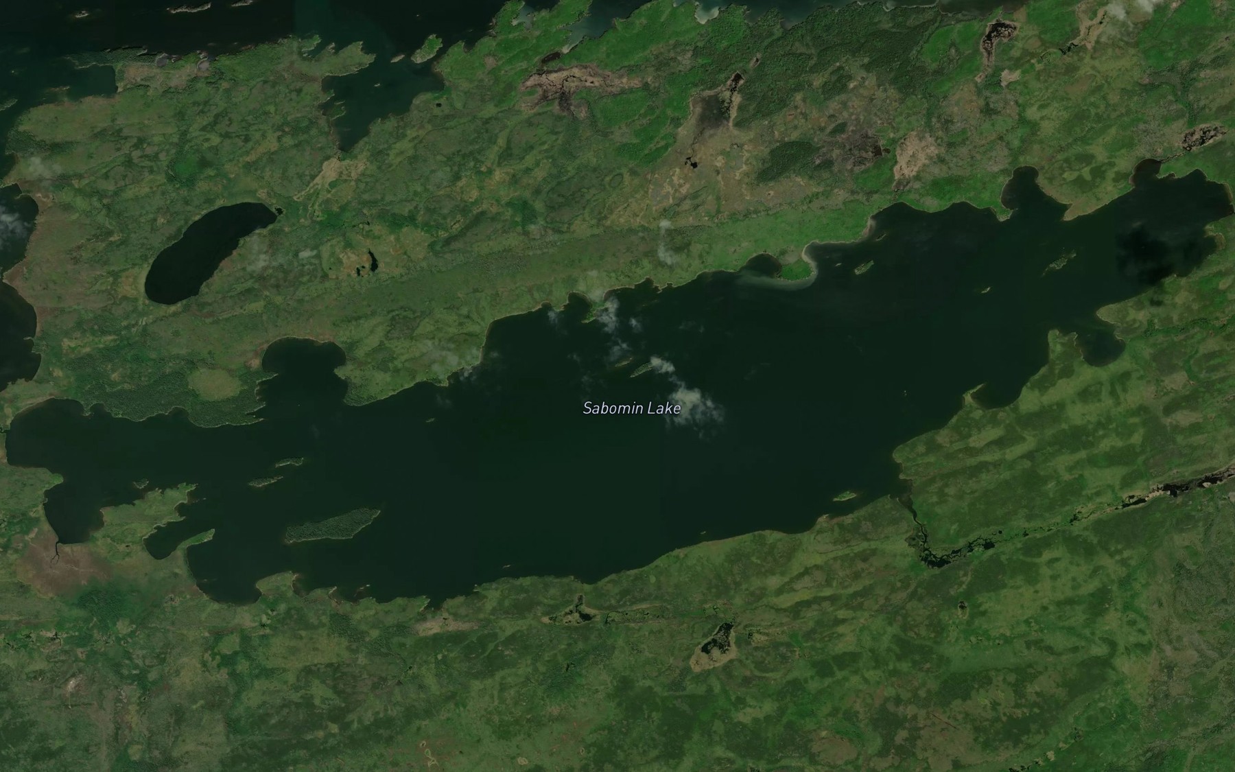 Satellite map of the Sabomin Lake