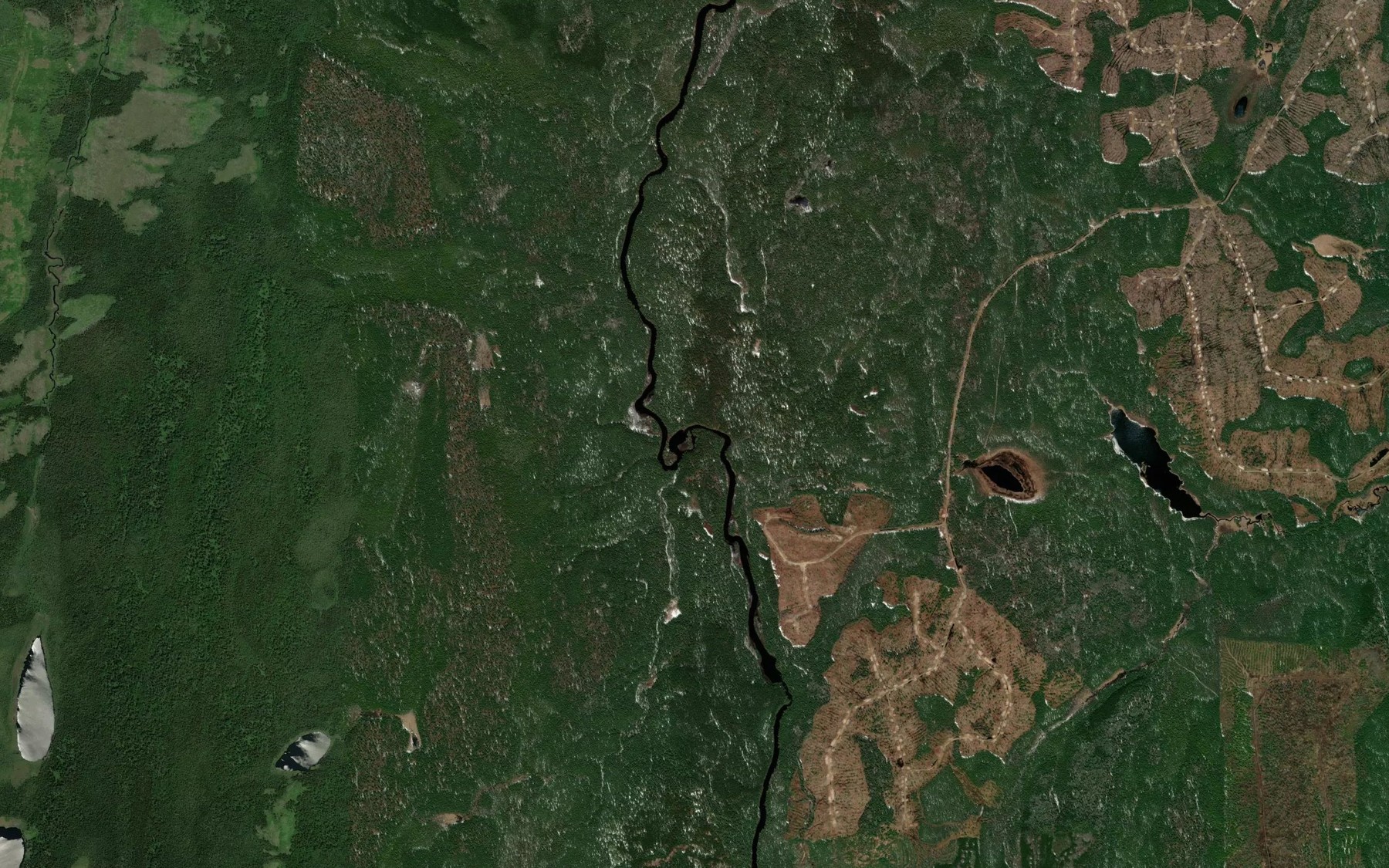 Satellite map of the Horseshoe Rapids