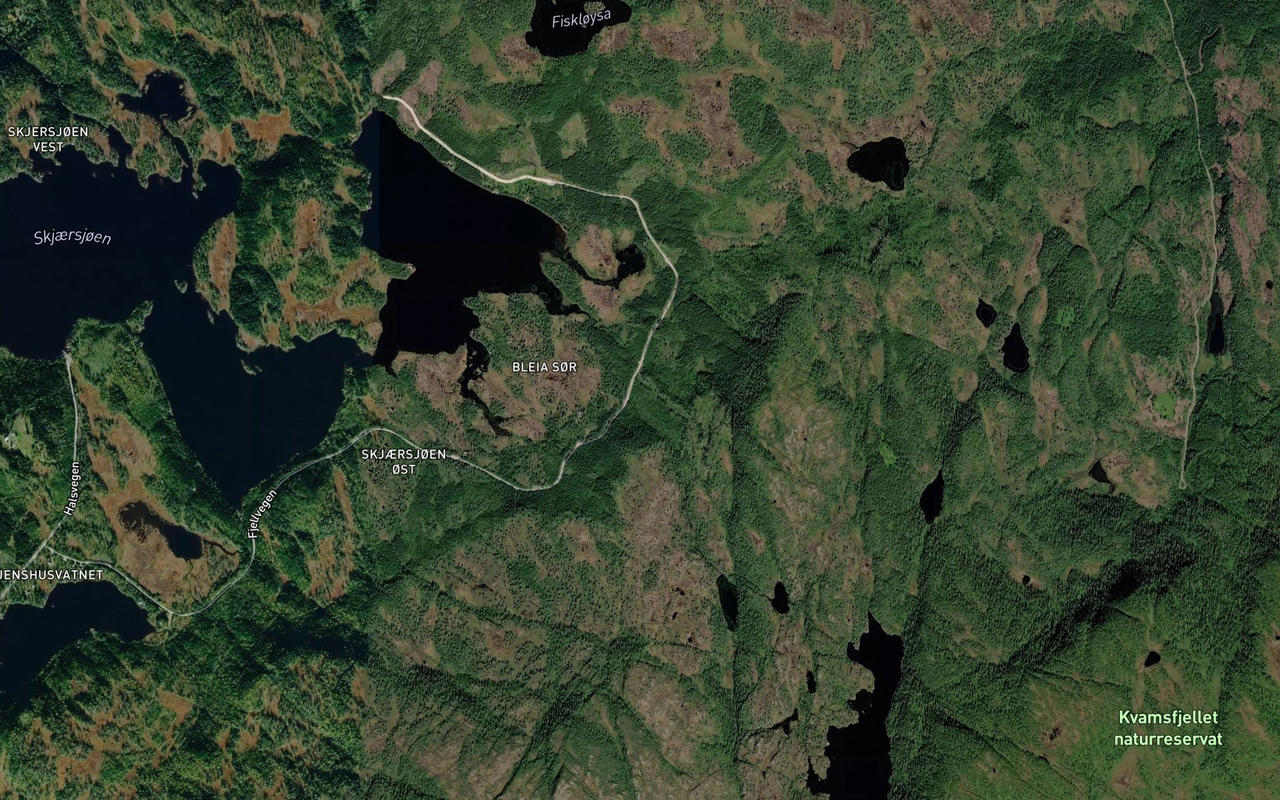 Satellite map of the Myrkleivbekken