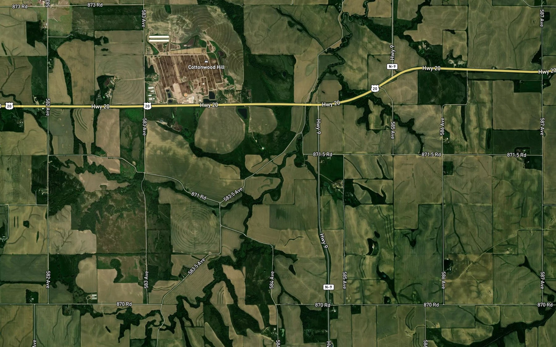 Satellite map of the Jordan Creek
