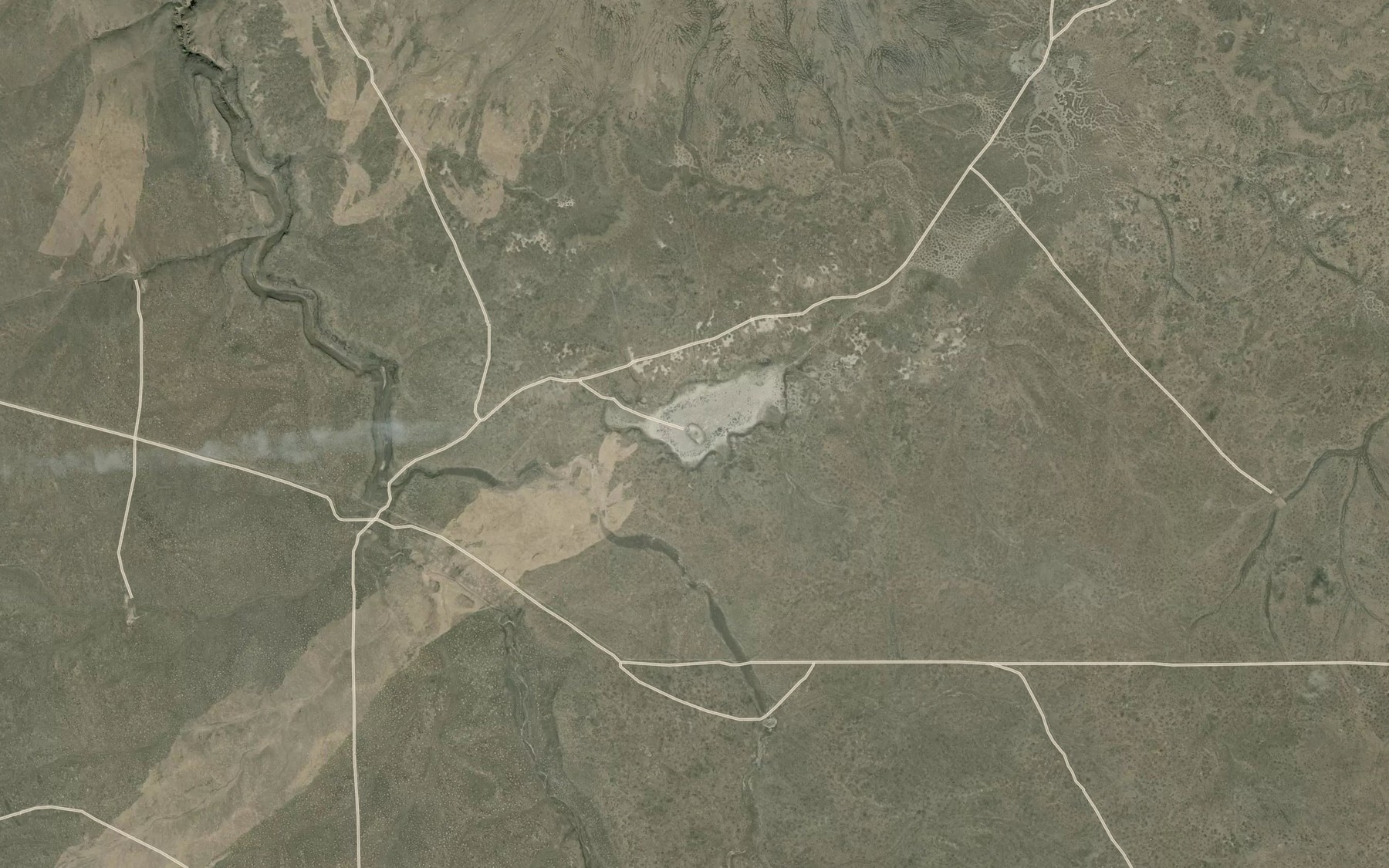 Satellite map of the Bull Flat Lake