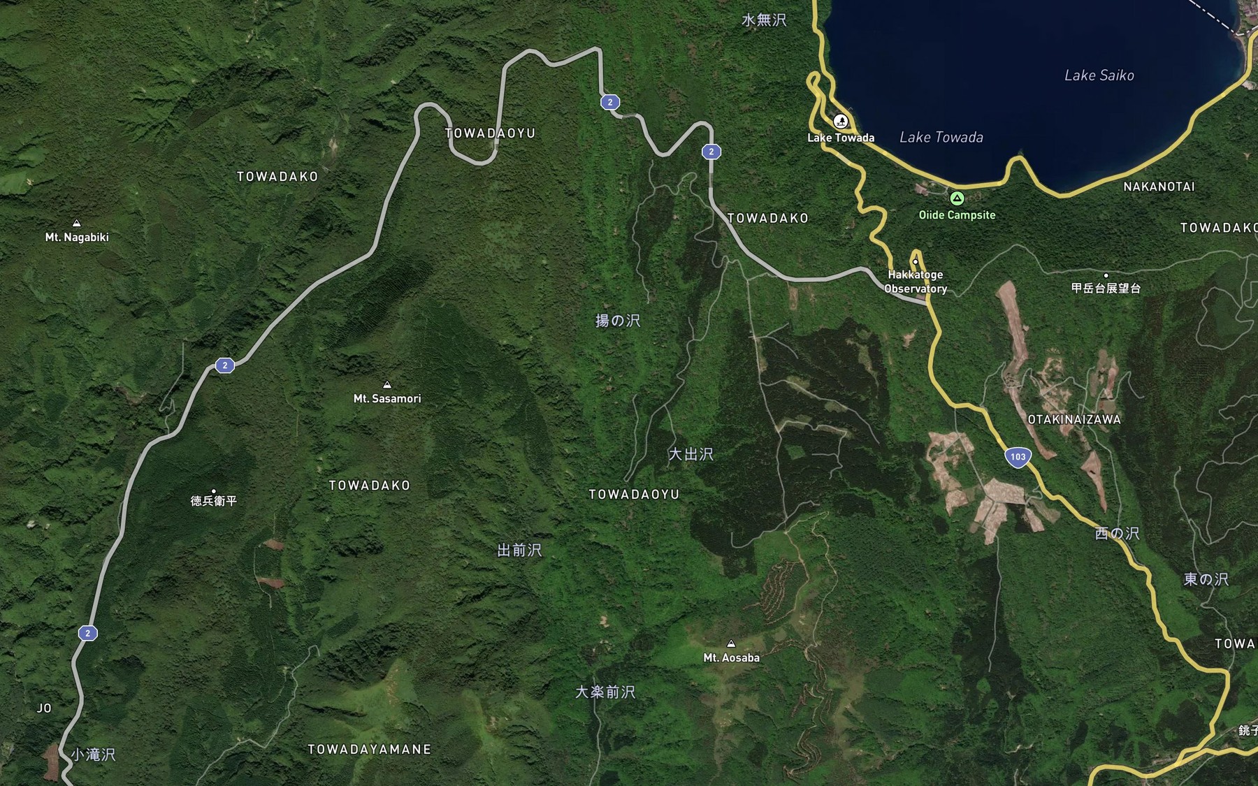 Satellite map of the Tsuchitaki Sawa