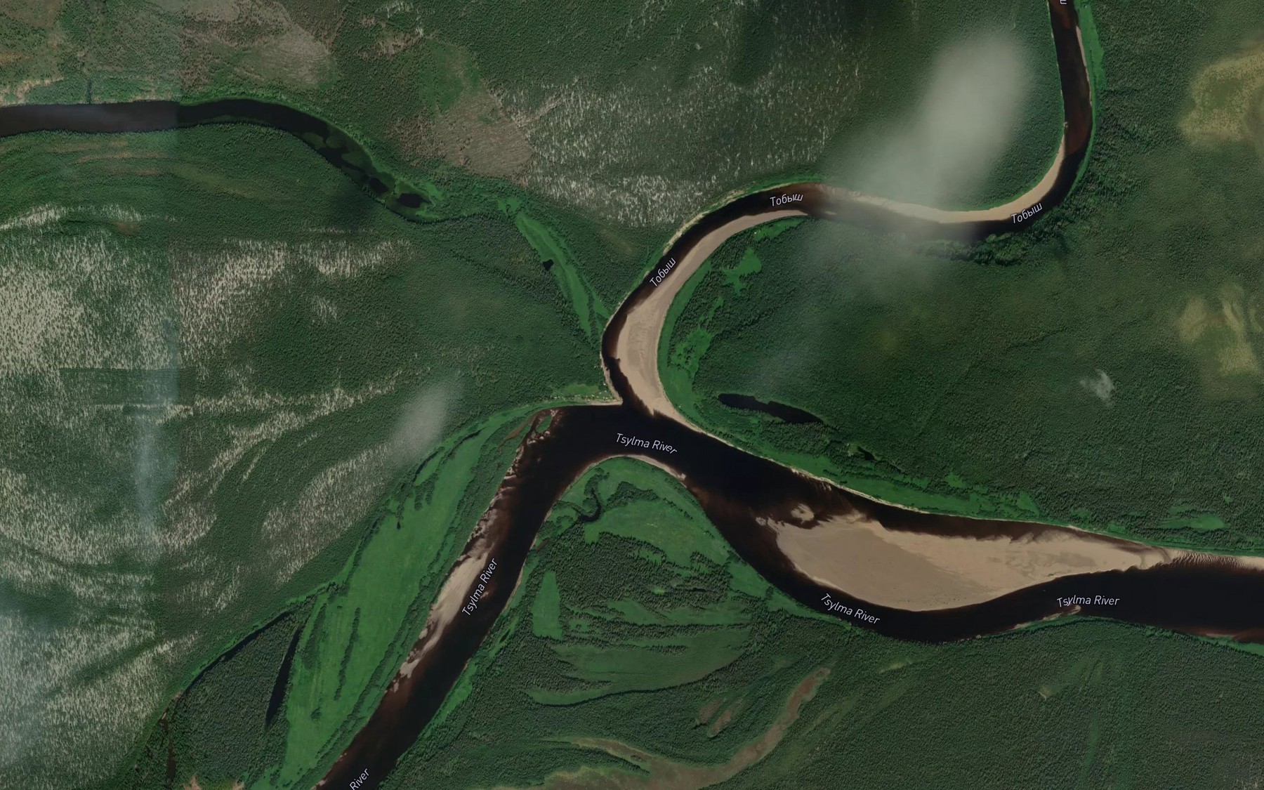 Satellite map of the Tobysh