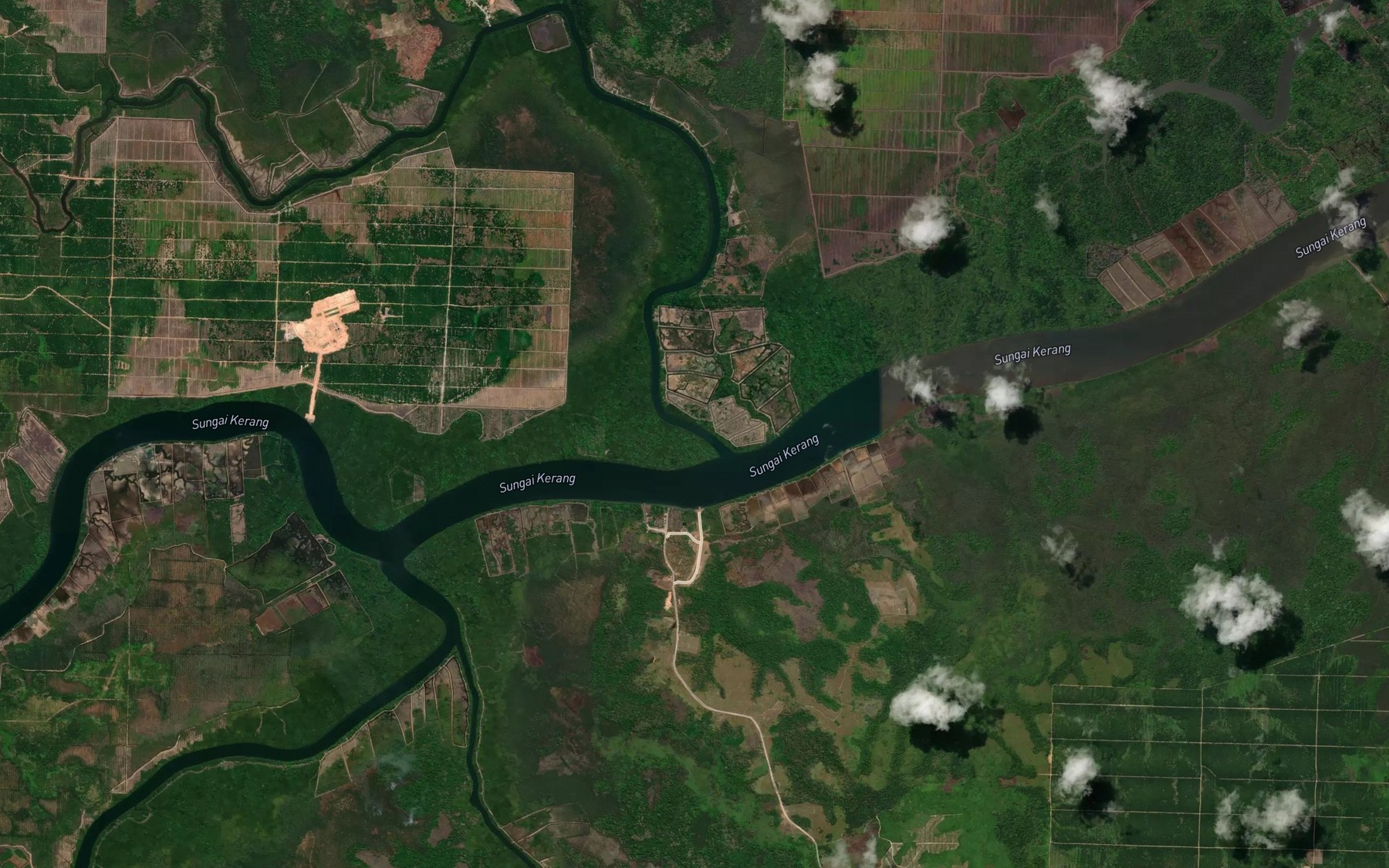 Satellite map of the Sungai Bentaway