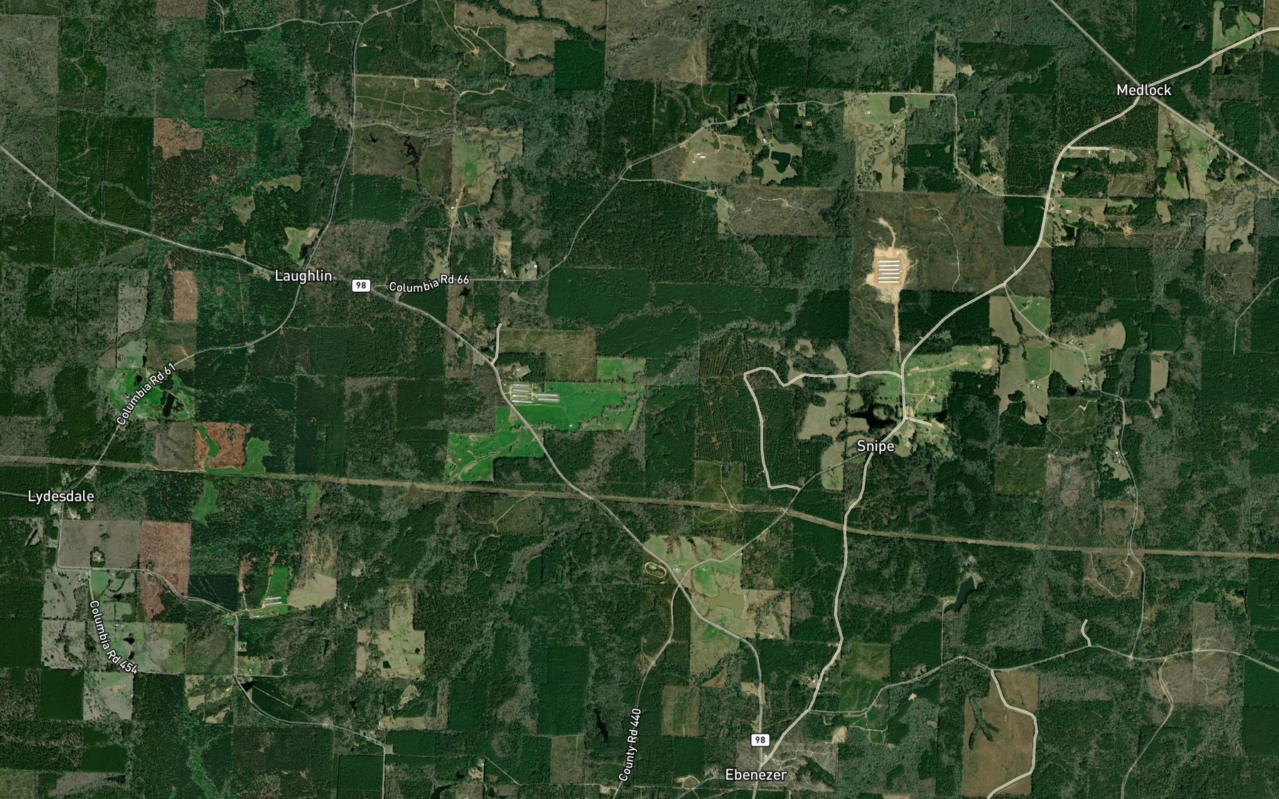 Satellite map of the Bailey Branch